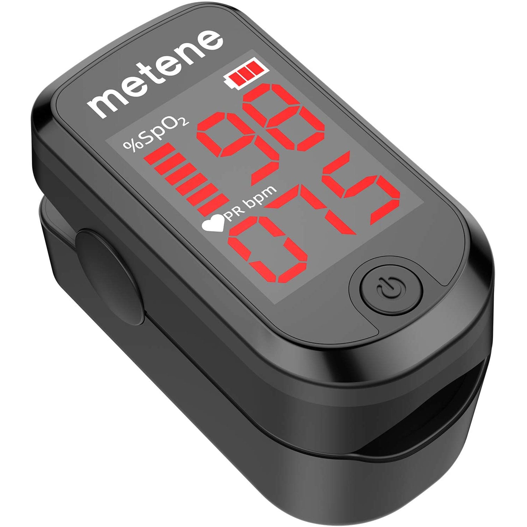 Pulse Oximeter Fingertip - Accurate Blood Oxygen Saturation & Heart Rate Monitor with LCD Display - Portable Spo2 Meter for Adults & Kids - Includes 2 Batteries & Lanyard (Matte Black) - Ideal for Home Use, Travel, Sports & Health Monitoring