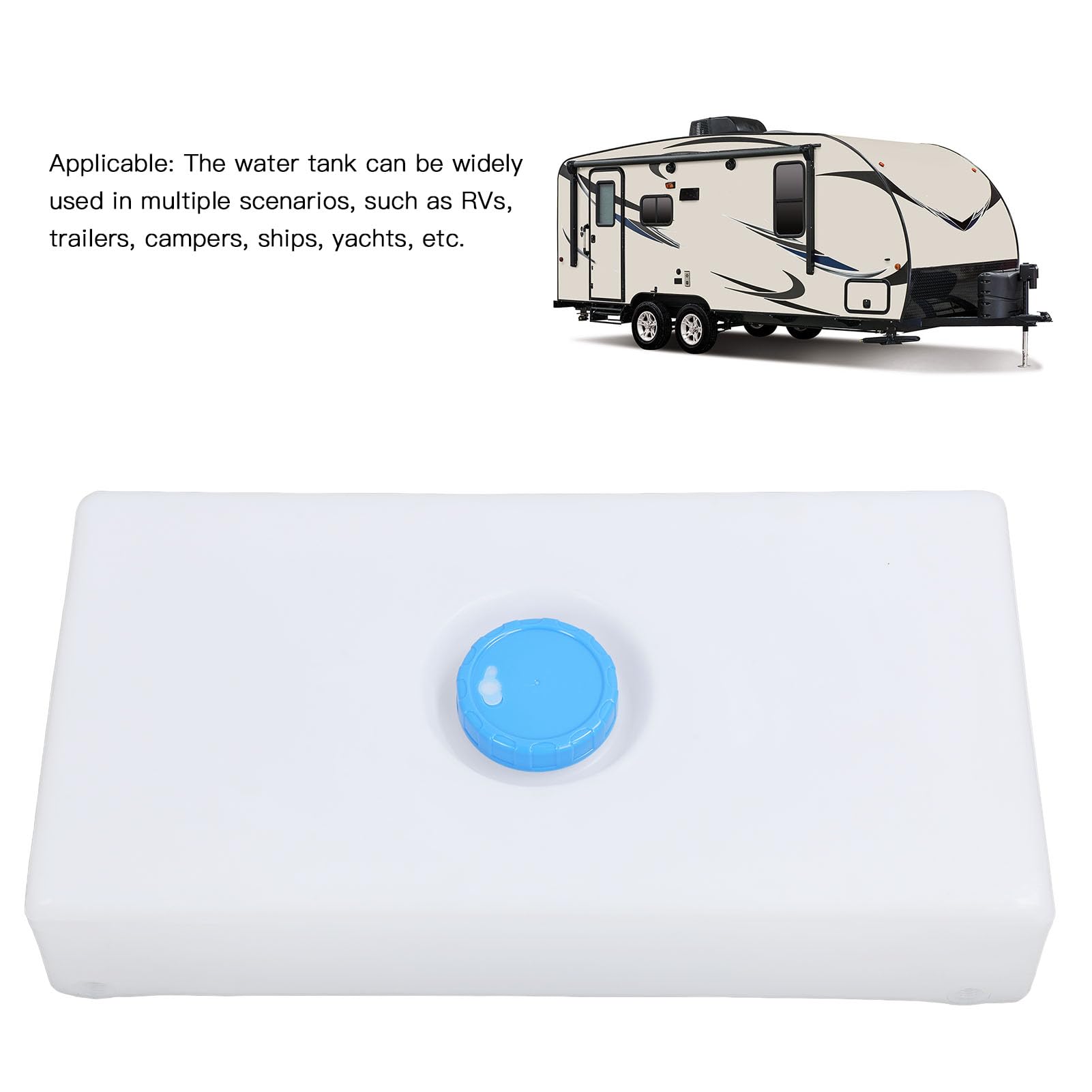 8 Gallon RV Water Holding Tank - Leakproof Fresh & Gray Water Storage with 85mm Inlet - Durable LLDPE for Trailers, Yachts, Boats - Perfect for Camping, Road Trips & Marine Use