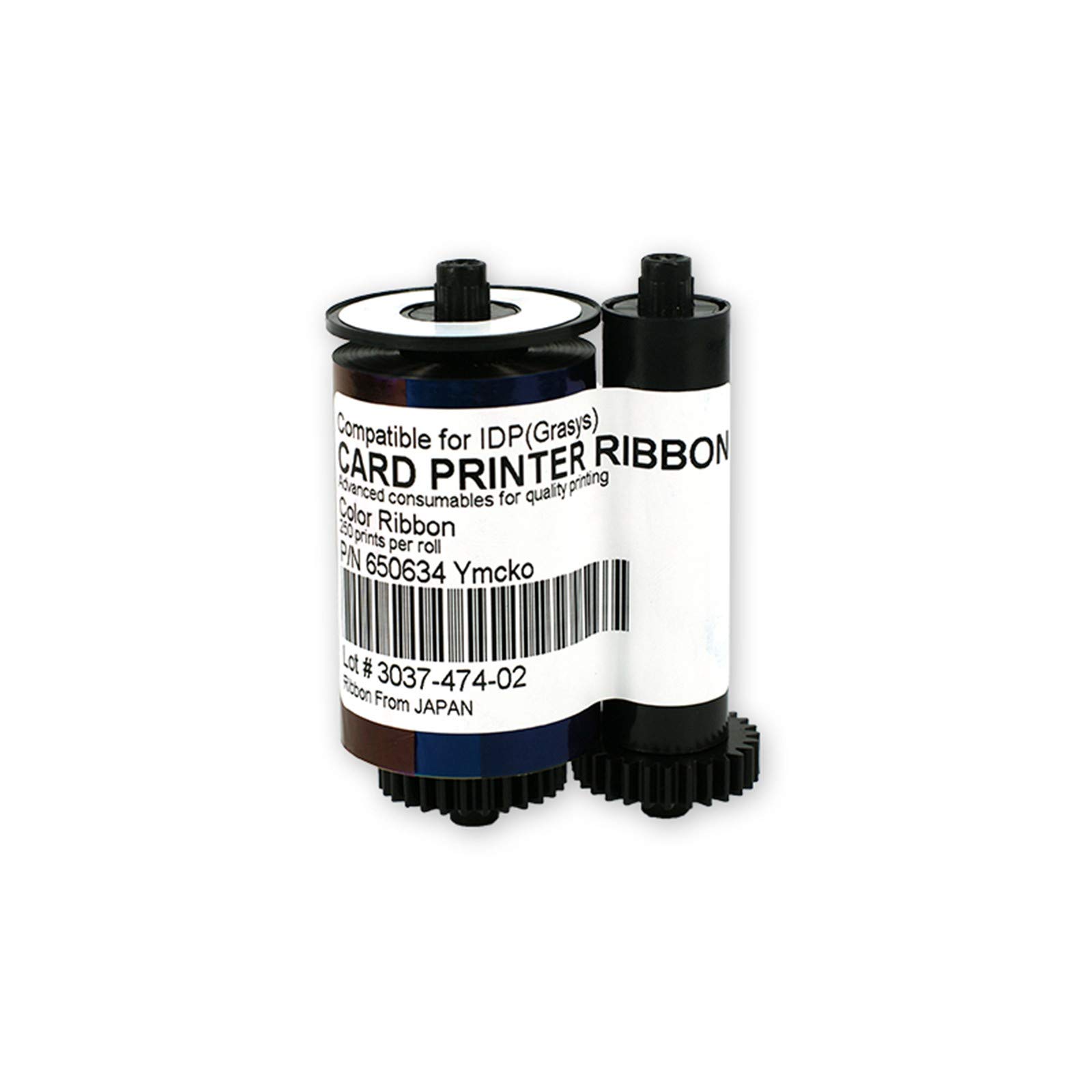 YMCKO 650634 Color Ribbon for IDP Smart ID Card Printer - 250 Prints | Compatible with ID Card Printers for Office, School & Business Security Badges