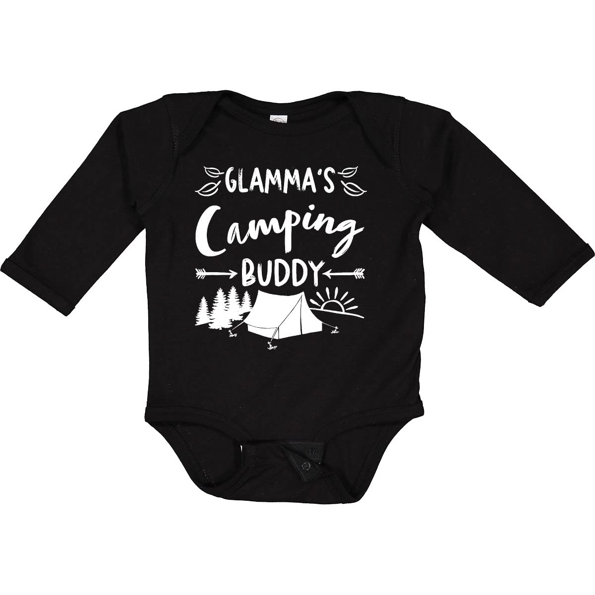 Glamma's Camping Buddy Long Sleeve Baby Bodysuit - Cute Camping-Themed Outfit for Infants & Toddlers - Perfect for Outdoor Adventures, Family Trips & Photo Shoots