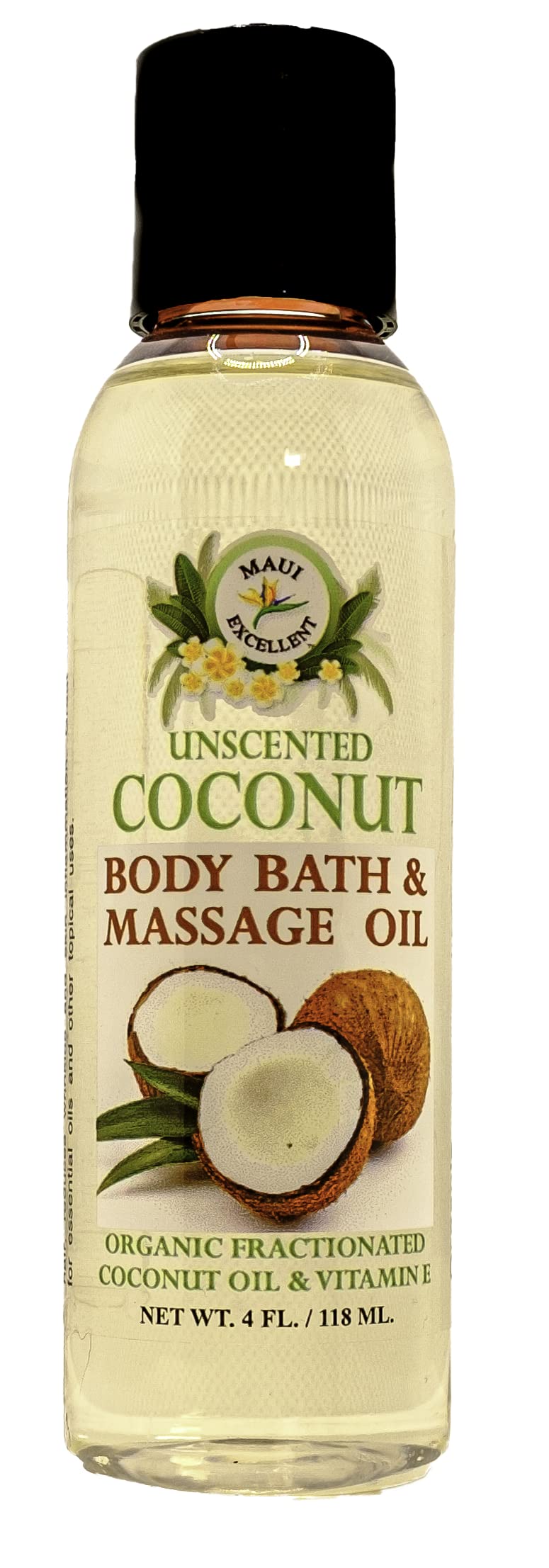 Organic Unscented Coconut Oil for Body, Bath & Massage - Hydrating & Nourishing Skin Care - Perfect for Dry Skin, Aromatherapy & Spa Relaxation