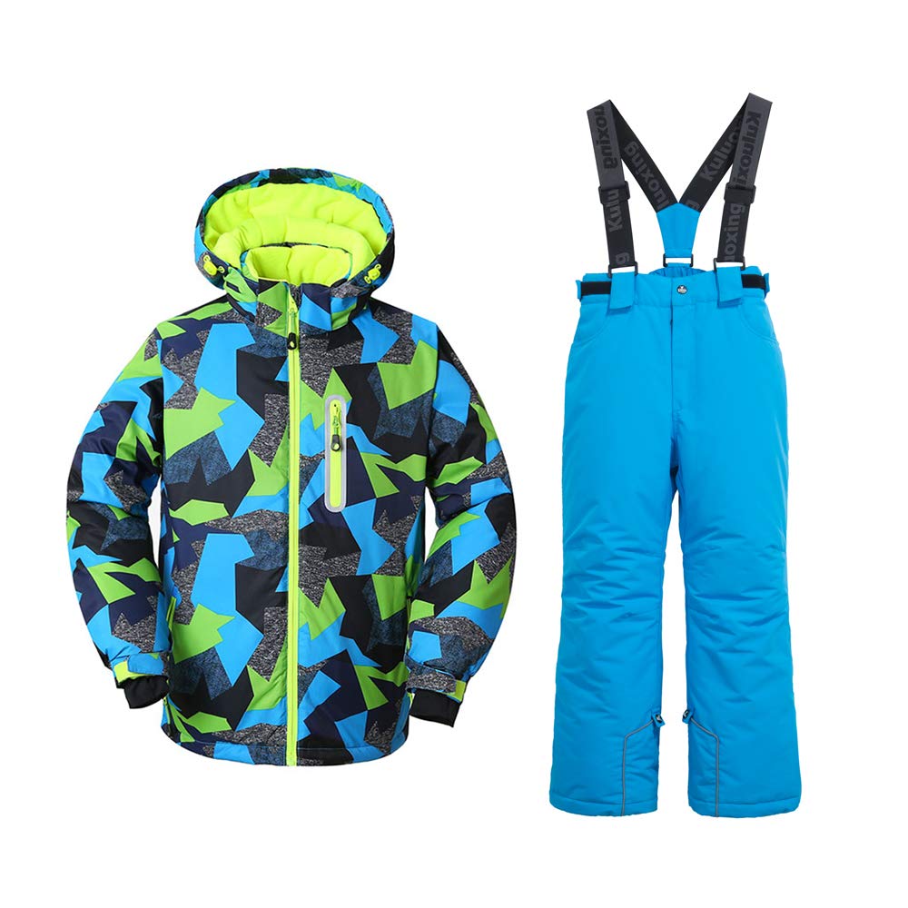 **Boys' Insulated Ski Jacket & Pants Set - Windproof, Waterproof Snowsuit for Winter Sports & Outdoor Play**    *(Use Case: Perfect for skiing, snowboarding, sledding, and cold-weather adventures!)*