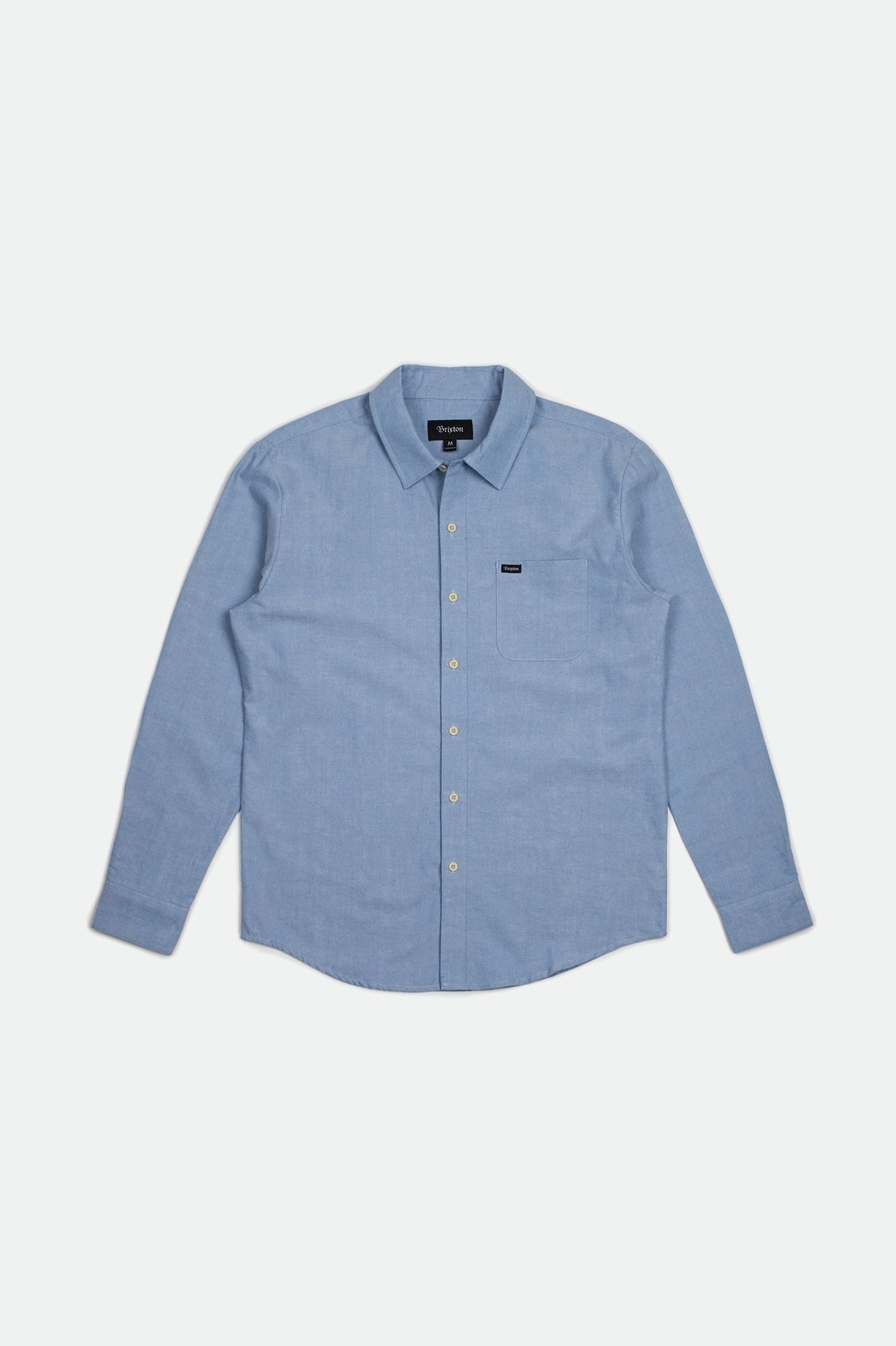 Men's Charter Oxford Long Sleeve Woven Shirt - Light Blue Chambray Fabric for Casual & Business Wear | Office, Date Night & Weekend Outfit Essential