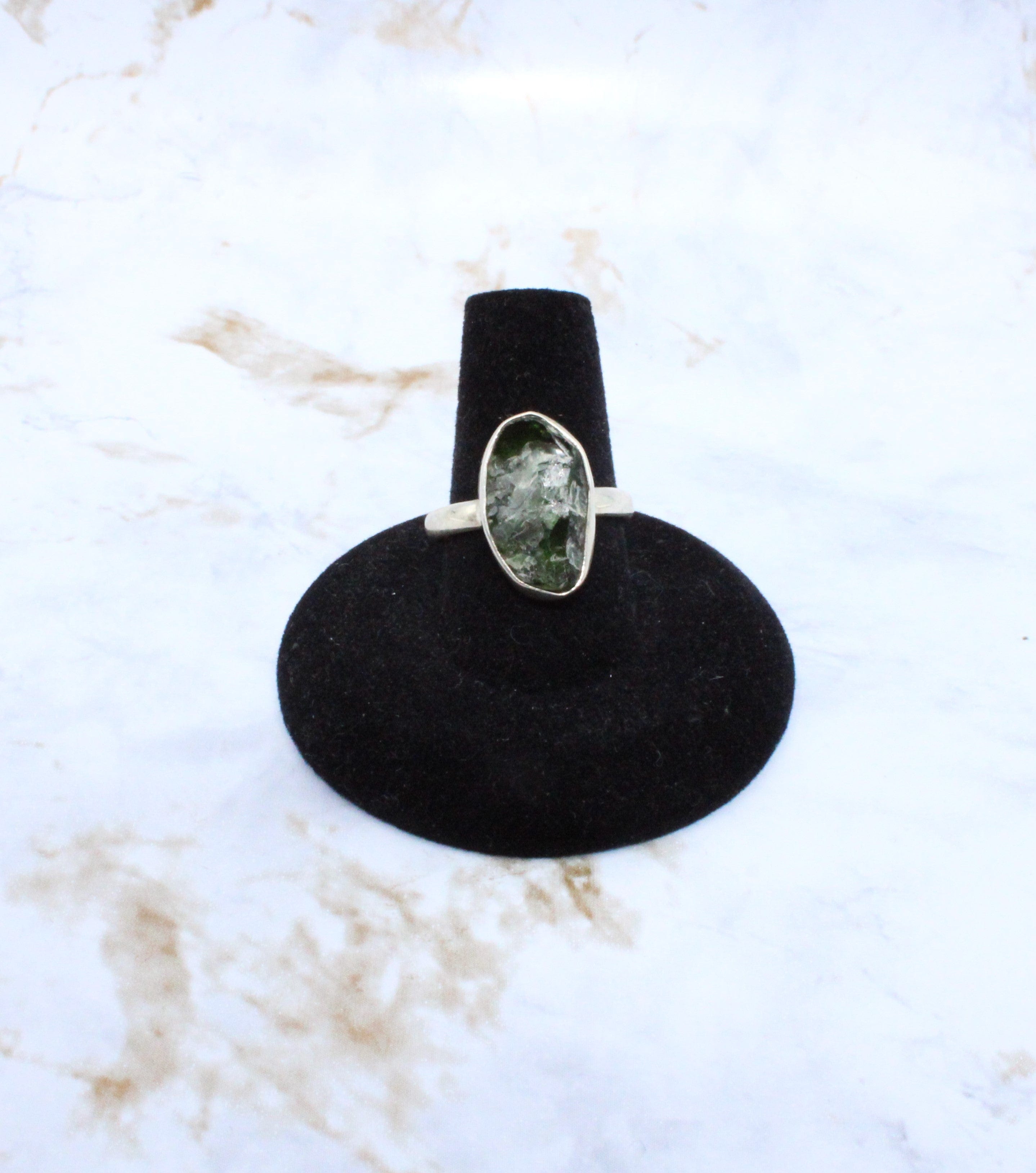 Diopside Sterling Silver Ring Size 8.25 - Elegant Green Gemstone Jewelry for Women, Perfect for Everyday Wear & Special Occasions