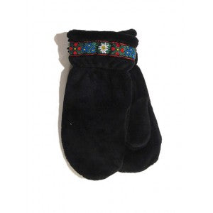 Black Polar Fleece with Edelweiss Trim