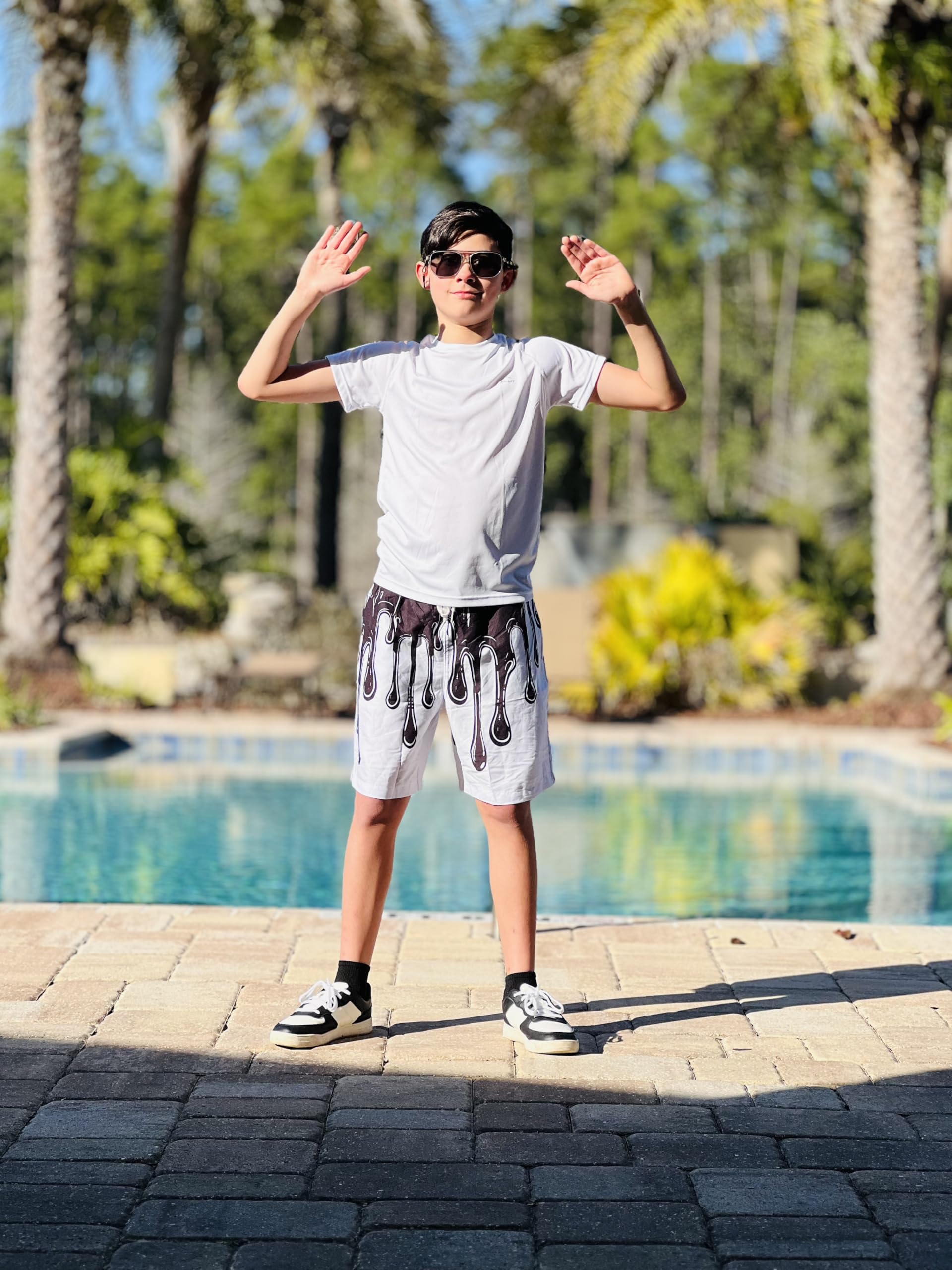 BFUSTYLE Boys Swim Trunks with Mesh Lining - Quick Dry Water Resistant Swim Shorts for Kids Age 5-14 - Perfect for Beach, Pool, and Summer Water Activities