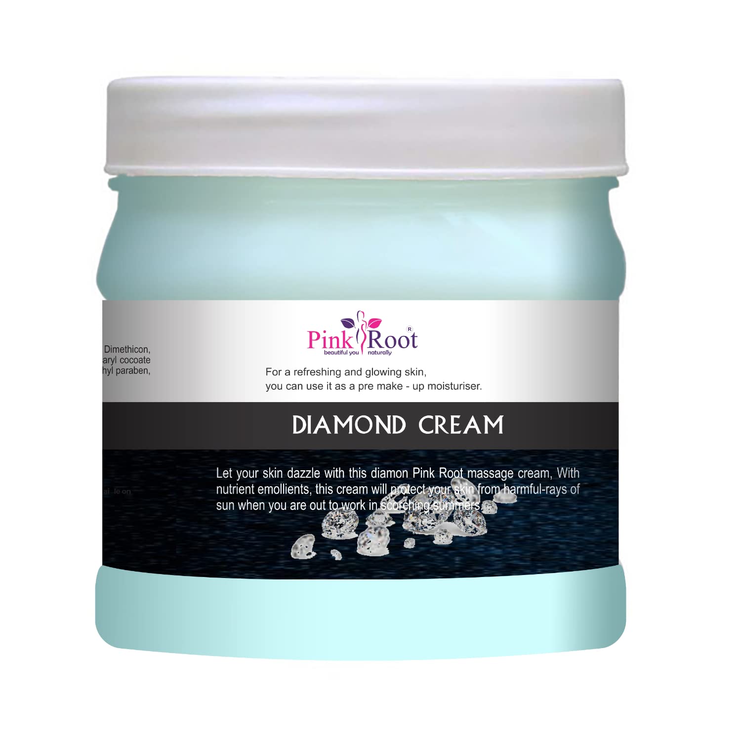 Pink Root Diamond Cream with Vitamin E, Diamond Ash, Wheat Germ Oil & Olive Oil - Hydrating & Nourishing Face Moisturizer for Dry Skin, Day & Night Use