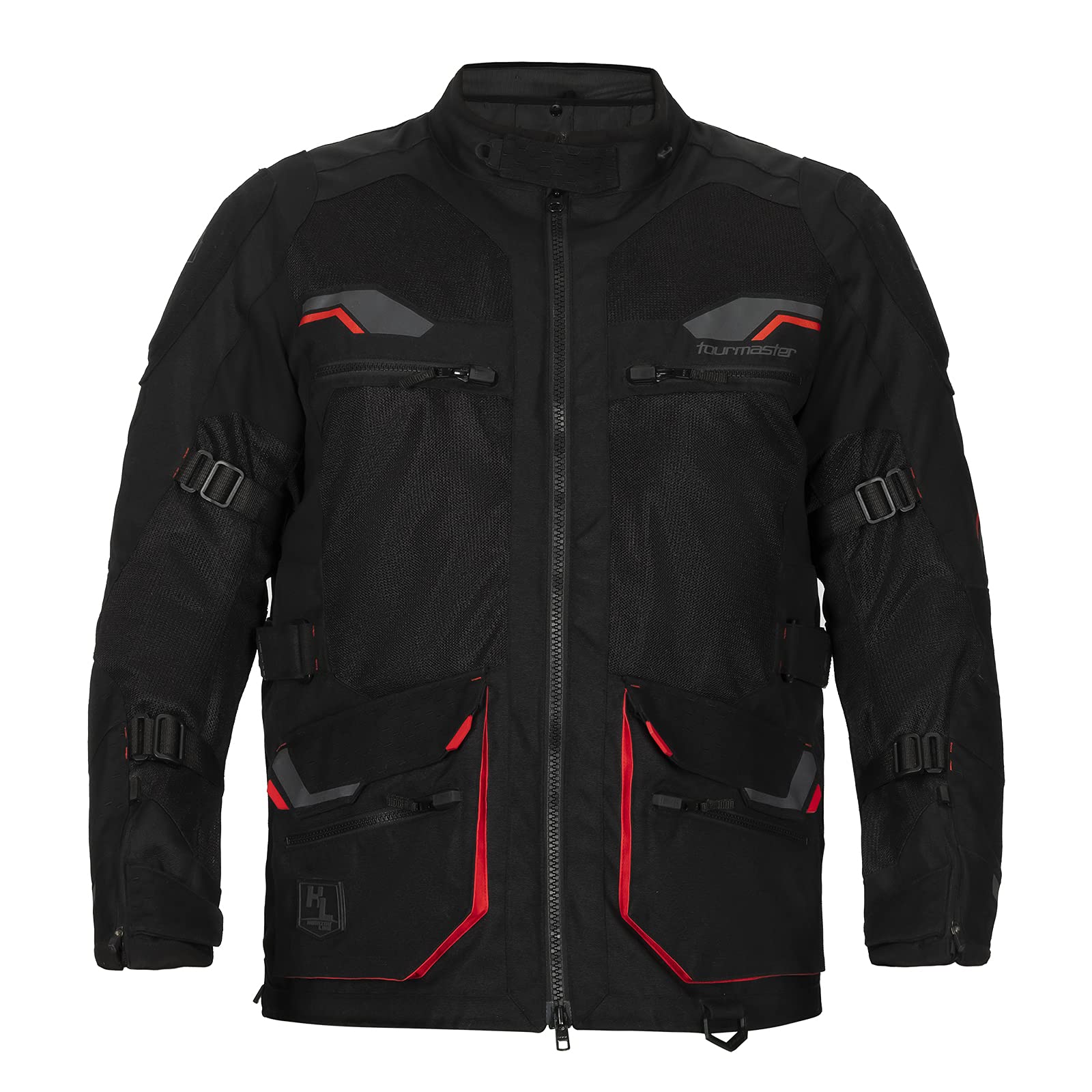 Tourmaster Men's Ridgecrest Mesh Adventure Motorcycle Jacket - Breathable Protective Gear for Summer Riding & Long-Distance Touring