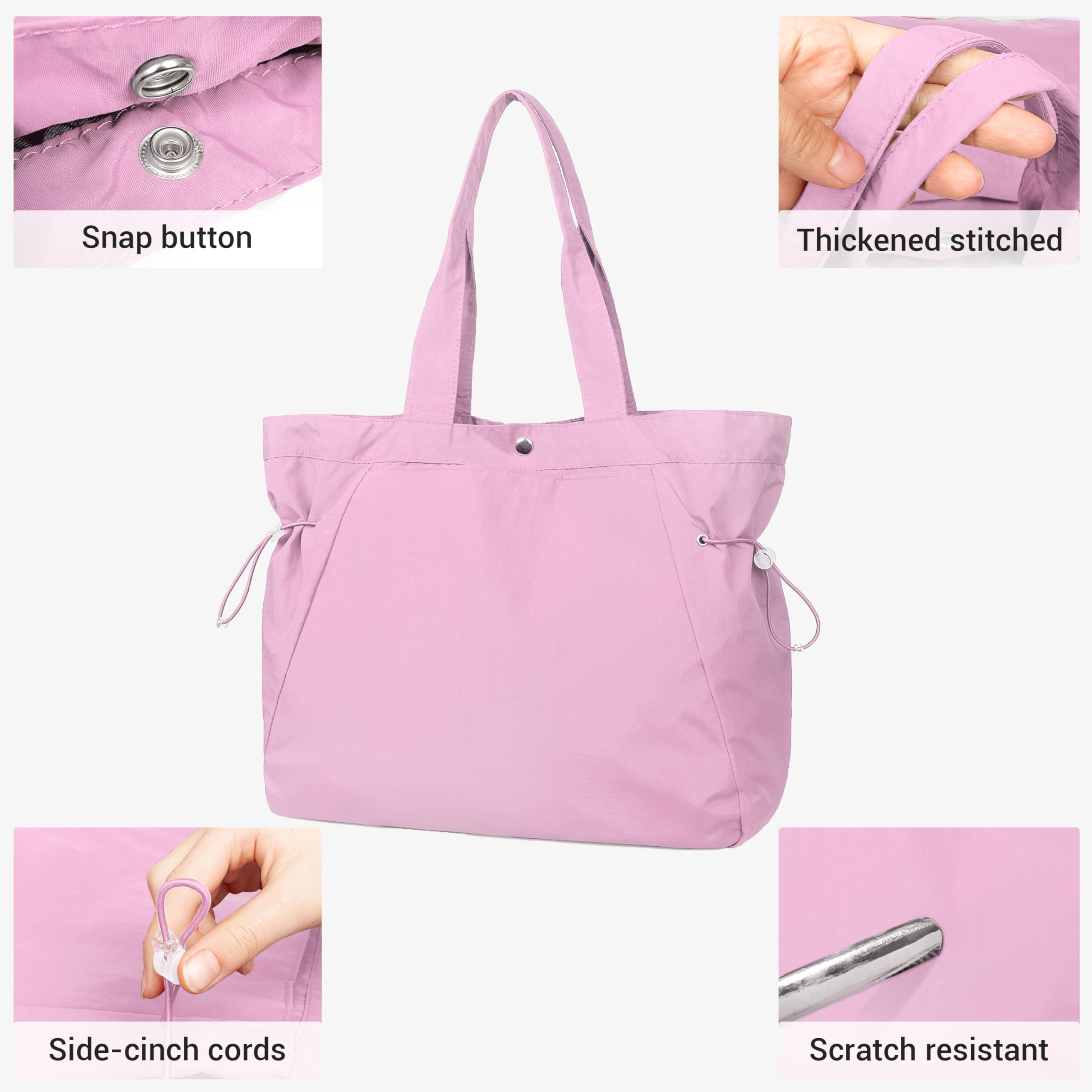 VOLGANIK ROCK Large Tote Bags for Women - Lightweight Shoulder Bag, Gym Bag, Beach Tote & Travel Handbag - Perfect for Work, Gym, Shopping and Vacation