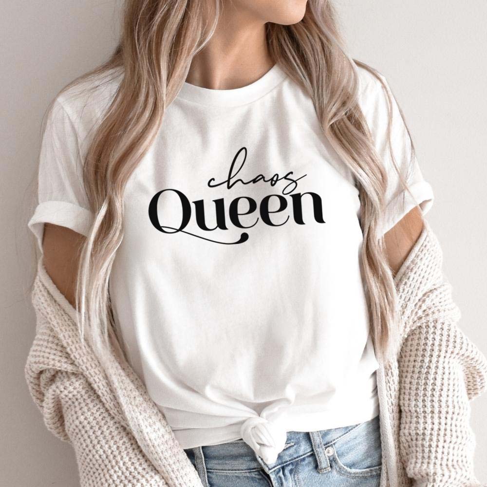 Chaos Queen T-Shirt | Trendy Graphic Tee for Women | Perfect for Casual Wear, Parties & Everyday Outfits