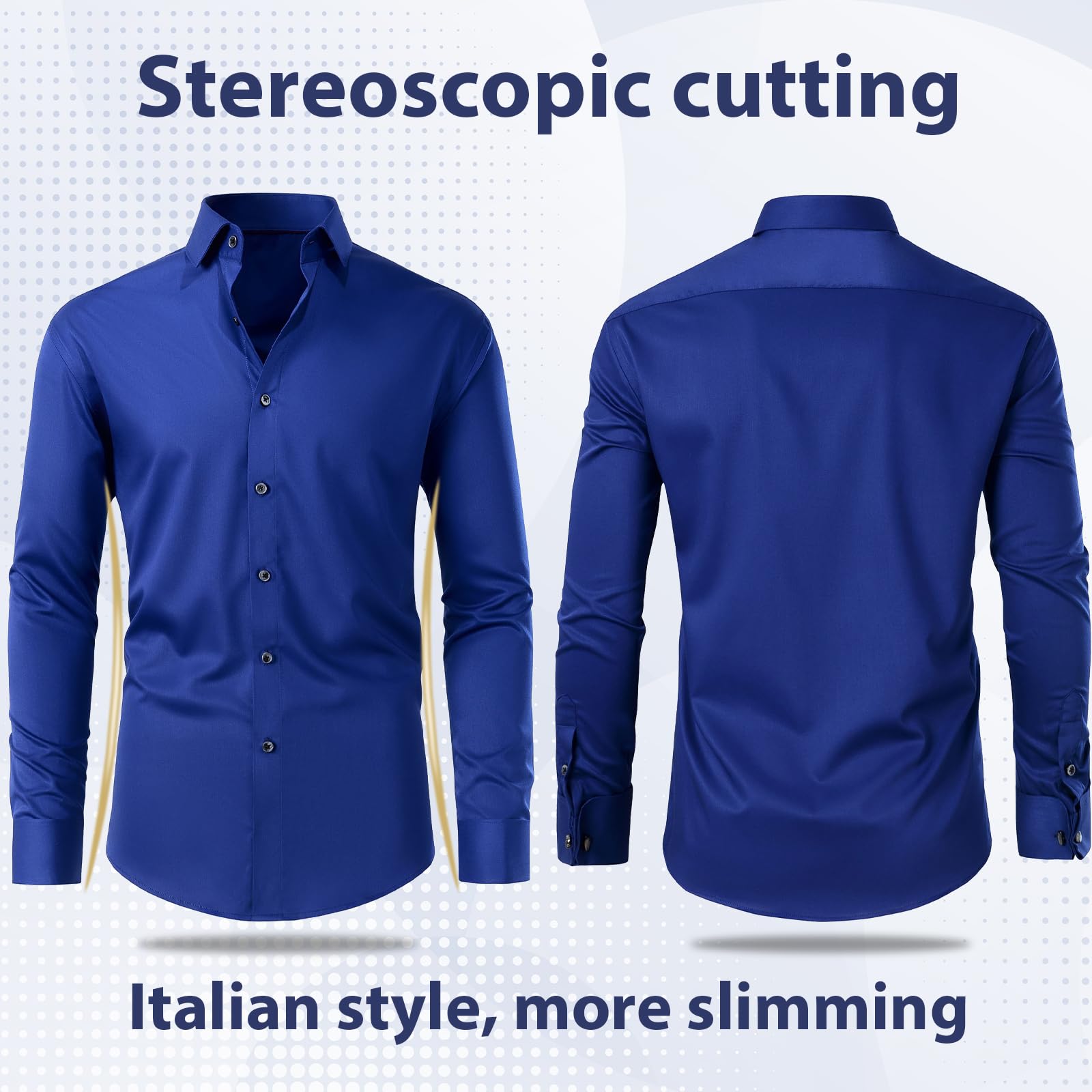 Premium Slim Fit French Cuff Dress Shirt for Men | Spread Collar Formal Shirt with Metal Cufflinks | Perfect for Business Meetings, Weddings & Special Occasions