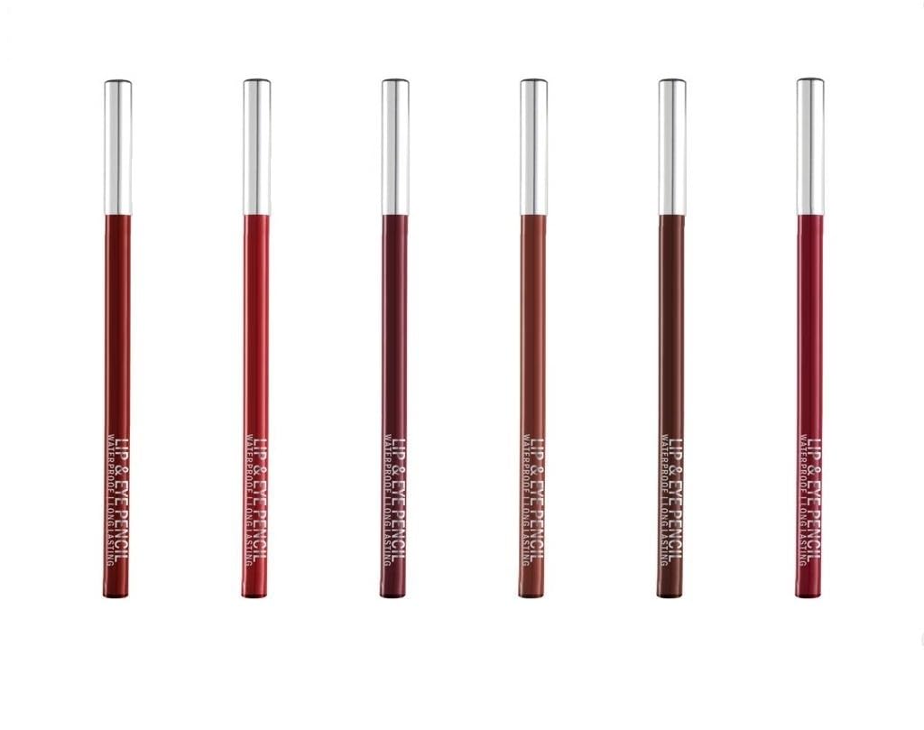 FLENGO Matte Lip Liner Set - 6 Long Lasting Lip Pencils for Smooth One-Swipe Application (Multi-Color 1-6) | Perfect for Everyday Makeup, Party Looks & Professional Makeup Artists