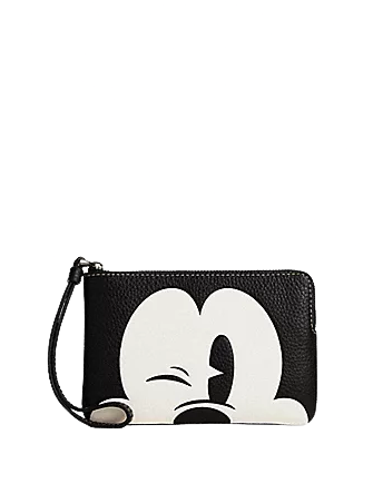 Coach Disney X Coach Corner Zip Wristlet with Wink Mickey Mouse - Stylish Crossbody Bag for Women, Perfect for Parties, Travel & Everyday Use