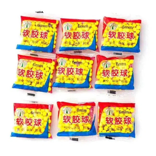 10 Pack 6MM Soft Rubber Bullets for Airsoft Guns - Non-Lethal Training Ammo for Target Practice & Self Defense Scenarios