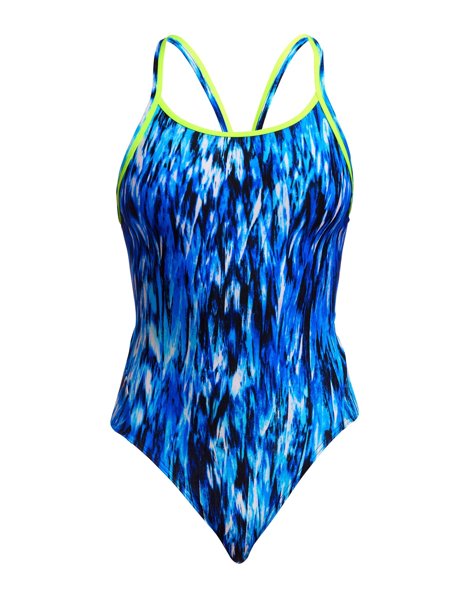 Wing Streak Diamond Back Swimsuit for Women - Stylish Blue One Piece Bathing Suit - Perfect for Beach, Pool, and Summer Vacations