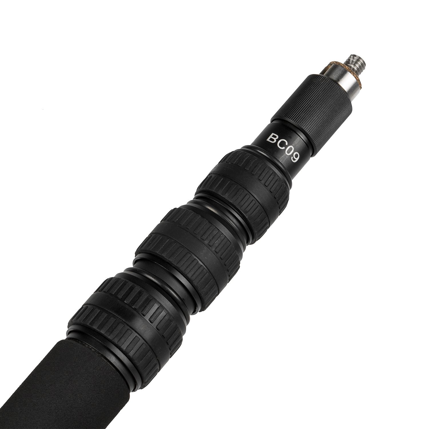 Ikan BC09 4-Section Carbon Fiber Microphone Boom Pole - 8 Foot Telescoping Stand for Professional Audio Recording | Studio, Film, Podcast & Field Use