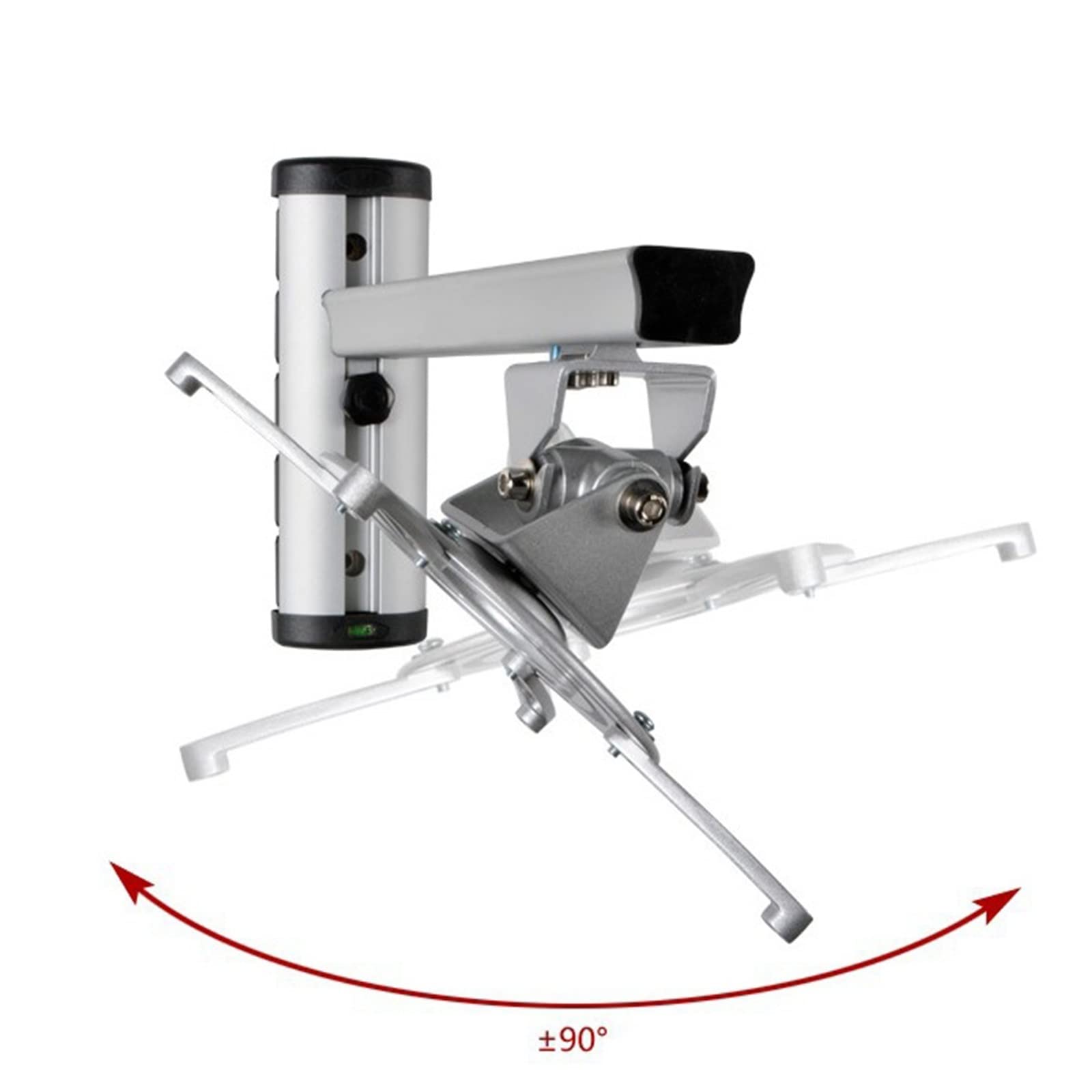 Universal Projector Stand - 360° Full Motion Aluminum Alloy Wall Mount with Retractable Bracket for Home Theater, Office Presentations & Outdoor Movie Nights