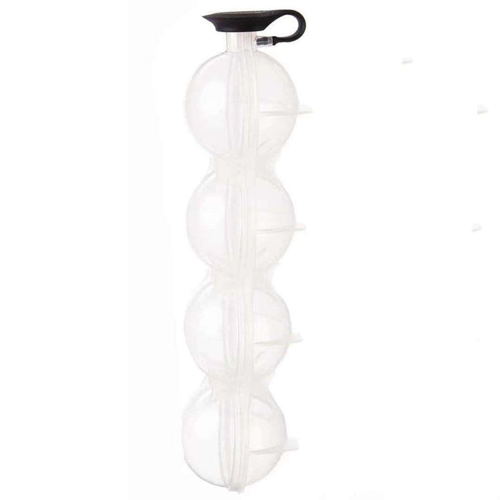 Premium 4-Cavity Silicone Whiskey Ice Ball Mold - Reusable Sphere Ice Cube Maker for Bourbon, Scotch & Cocktails - Perfect for Home Bars, Parties & Gifts