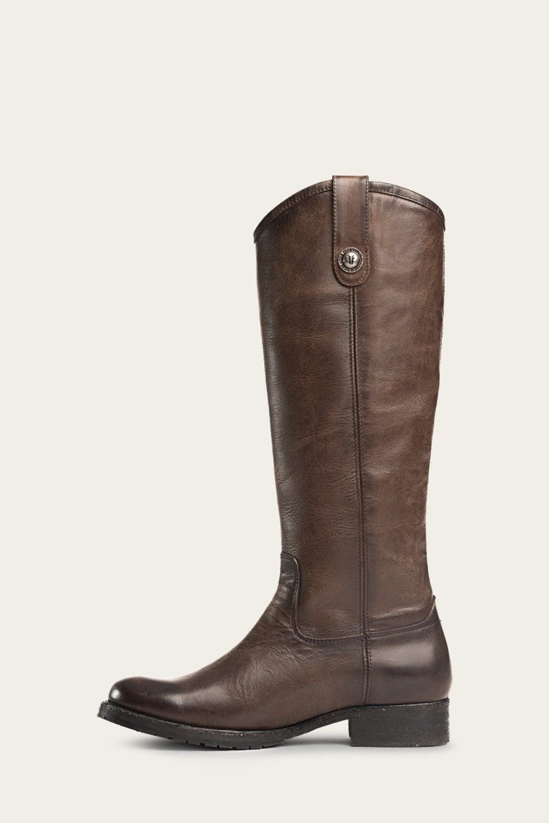 Melissa Button Lug Tall Boots - Vintage & Pre-Loved Women's Ankle Boots for Casual Outfits & Fall Fashion