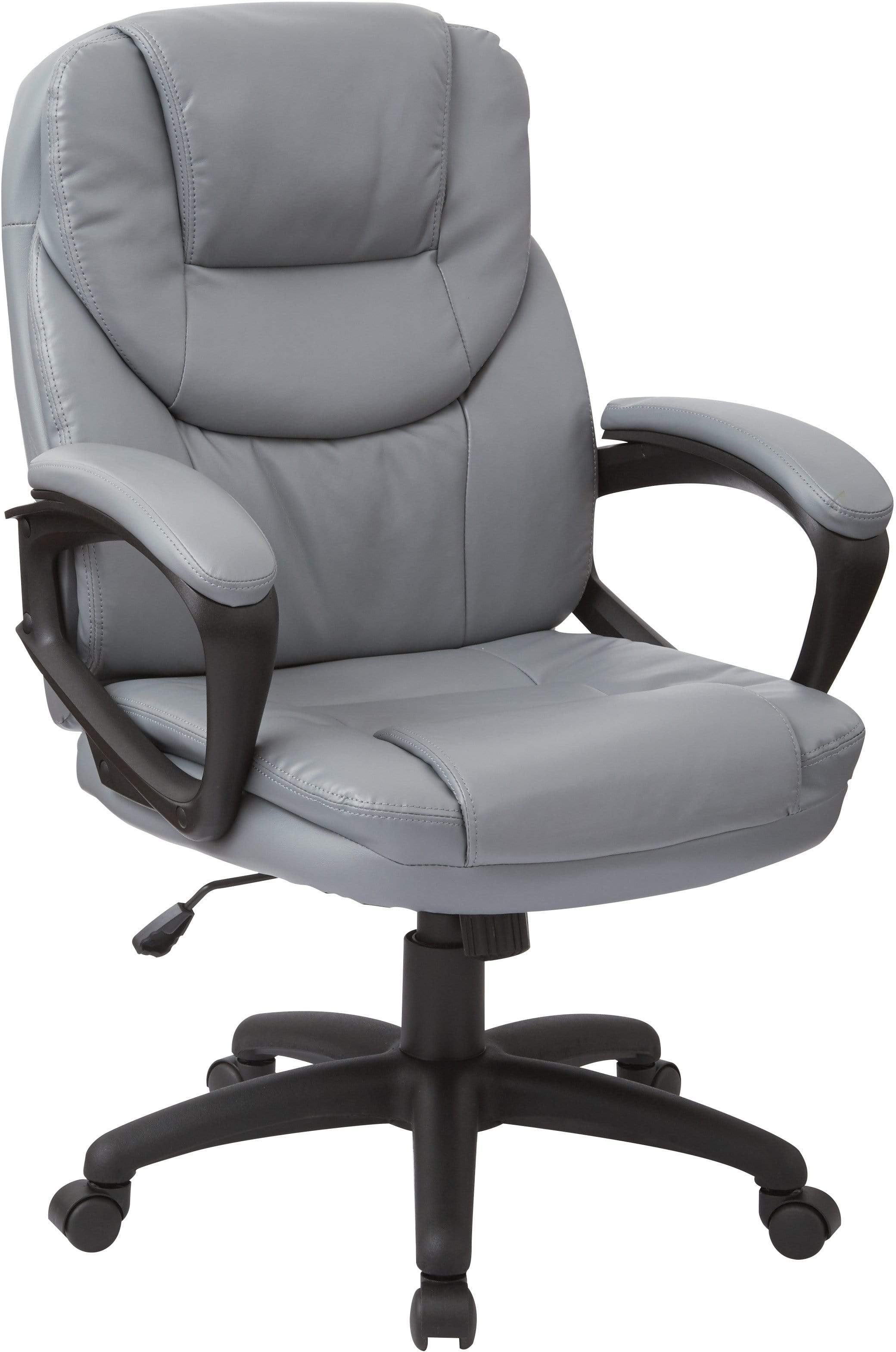 Office Star Work Smart™ Faux Leather Managers Chair with Adjustable Height & Tilt - Ergonomic Executive Office Chair for Home & Business [FL660] - Perfect for Long Work Hours & Conference Rooms