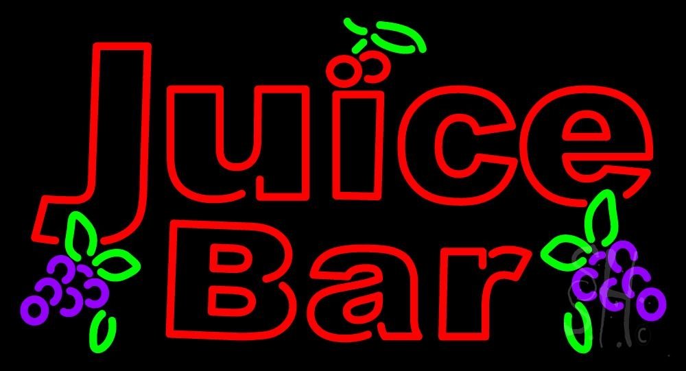 Red Juice Bar LED Neon Sign 13x24 Inches - Black Square Cut Acrylic Backing with Dimmer - Bright Premium Indoor LED Neon Light for Home Bar, Cafe, Restaurant Decor - Perfect for Defense Force Gifts & Military Themed Parties