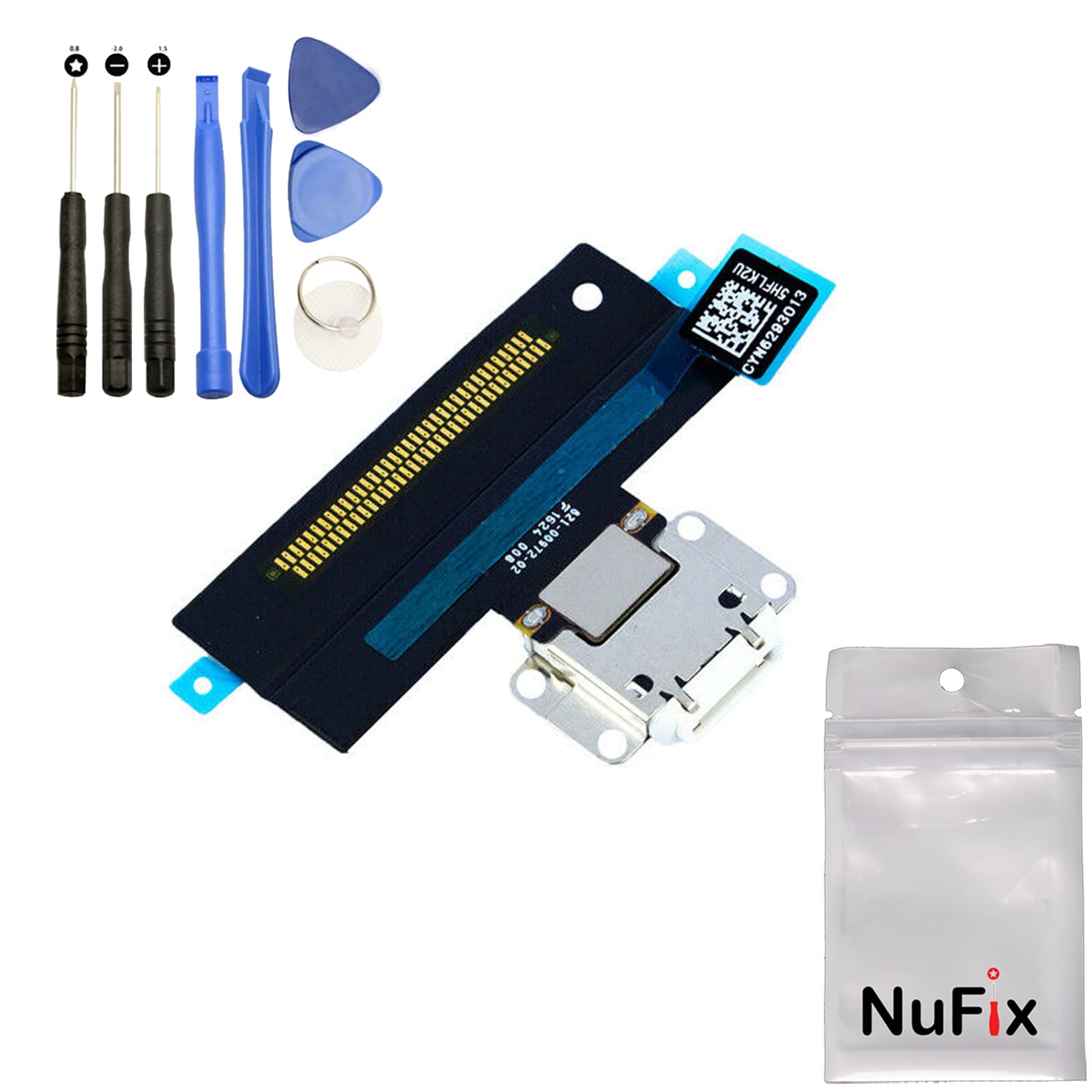 Original iPad Air 3 Charging Port Replacement - USB Dock Connector Flex Cable PCB Board Module for iPad Air 3 A2152/A2123/A2153/A2154 (White) - Fix Charging Issues & Data Transfer Problems for Home, Office & Travel Use