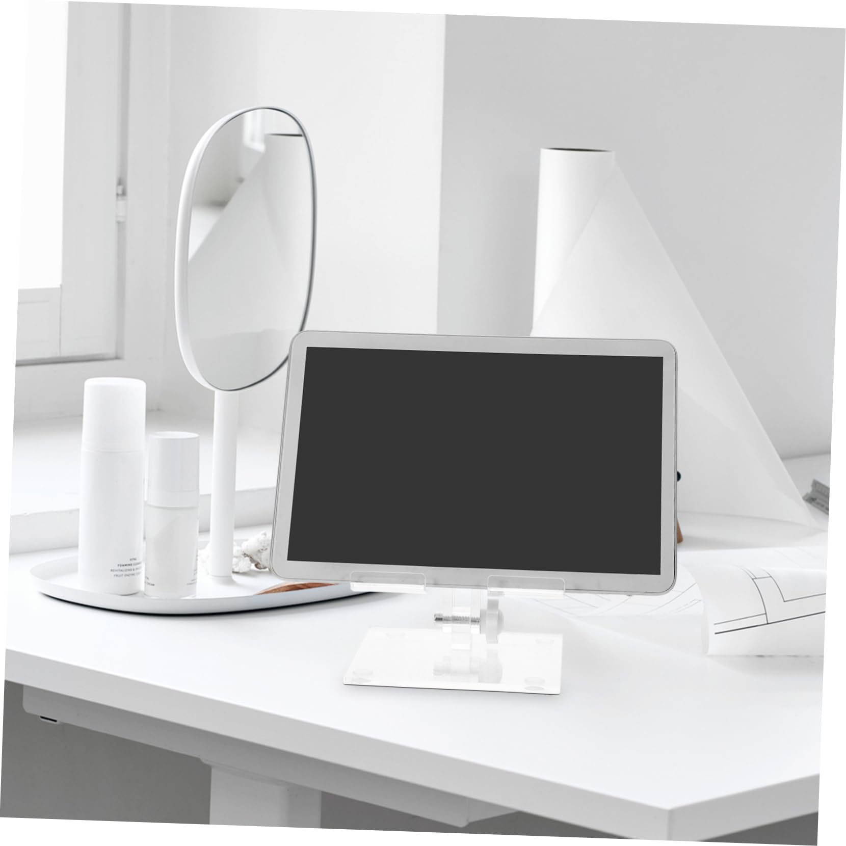 COHEALI Clear Acrylic Phone Stand for Desk - Adjustable Cell Phone Holder for iPhone, Samsung, Galaxy - Perfect for Office, Home, and Video Calls