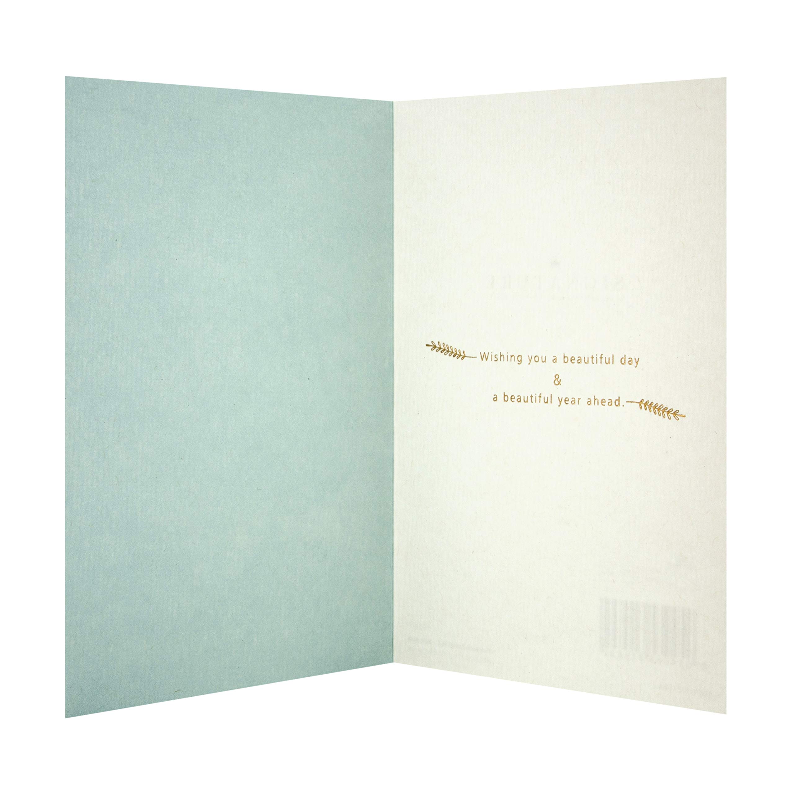 Hallmark Birthday Card - Classic Signature Collection with 3D Lettering | Elegant Greeting Card for Friends & Family | Perfect for Birthdays, Anniversaries & Special Occasions