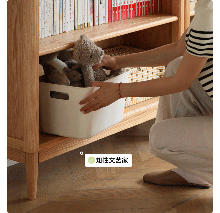 Oak Solid Wood Modern Glass Door Bookcase - Stylish Bookshelf for Living Room, Office & Library - Perfect for Home Decor & Book Storage