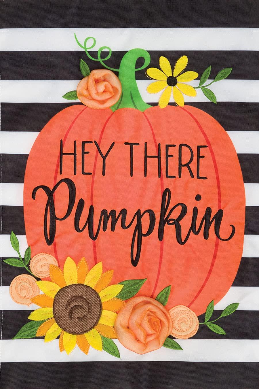 Hey There Pumpkin Garden Size - Perfect for Fall Decor, Halloween & Thanksgiving Home Decorations