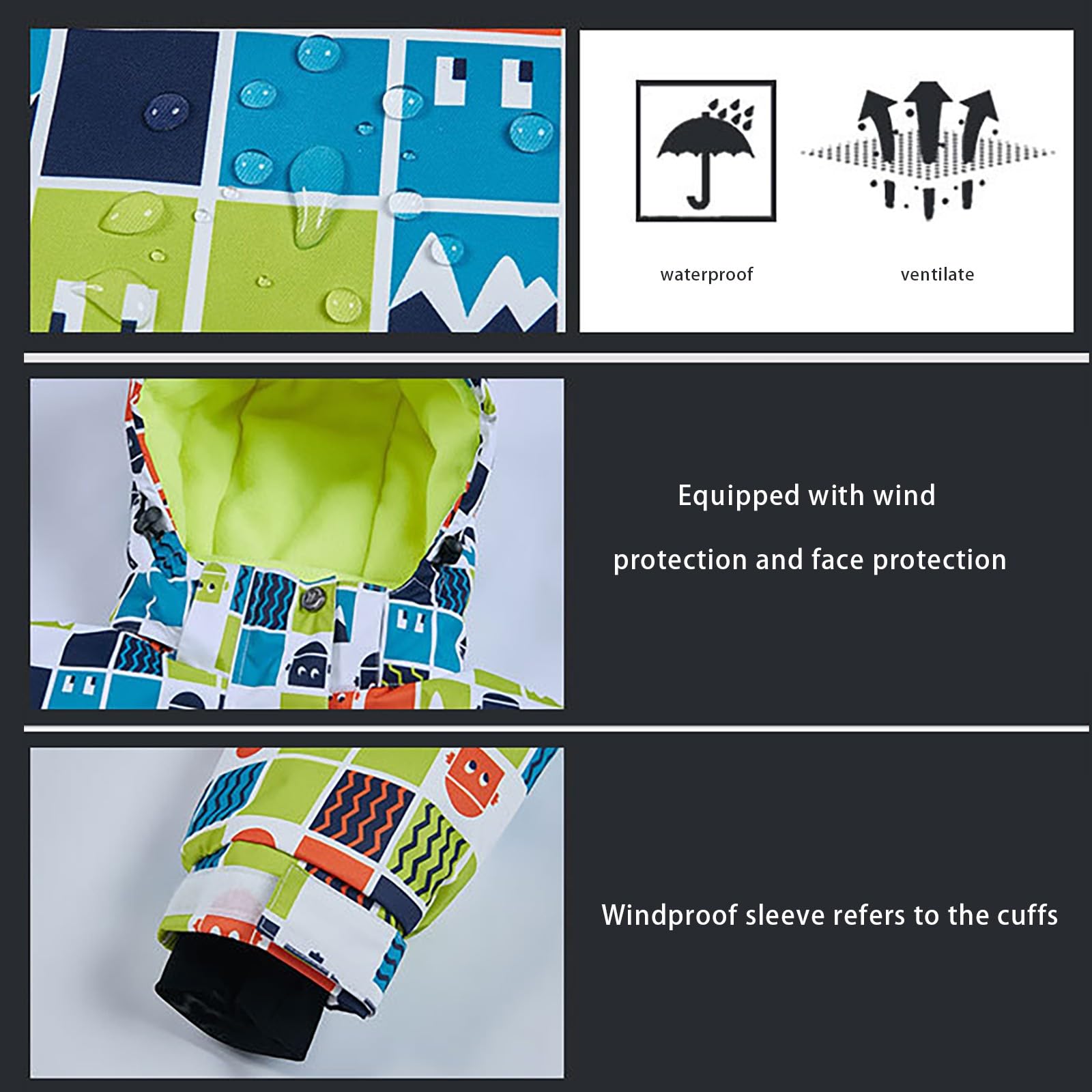3T Long Sleeve Ski Jacket & Pants Set for Boys & Girls - Windproof Winter Snow Suit (Also Available in 2T) - Perfect for Skiing, Snow Play & Cold Weather Outings