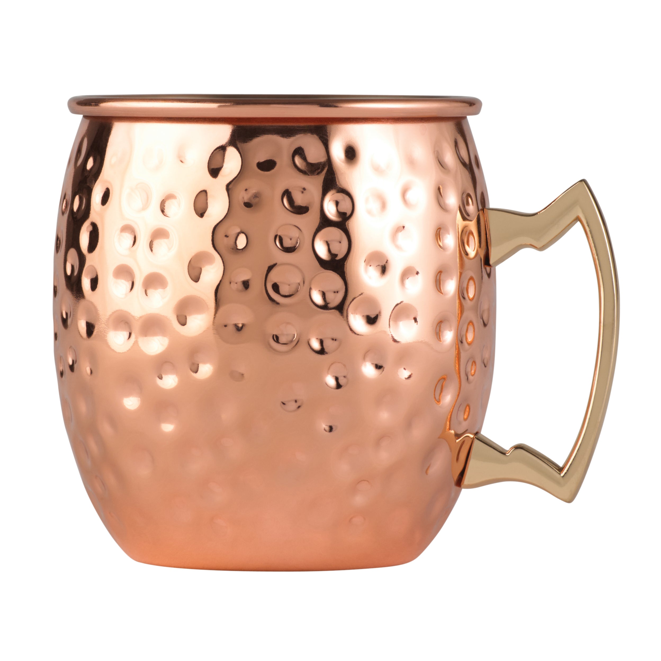 Arc Cardinal 16 Oz Moscow Mule Cup - Hammered Copper Finish Stainless Steel Mug for Cocktails, Beer & Iced Drinks - Perfect for Parties, Gifts & Home Bar Use