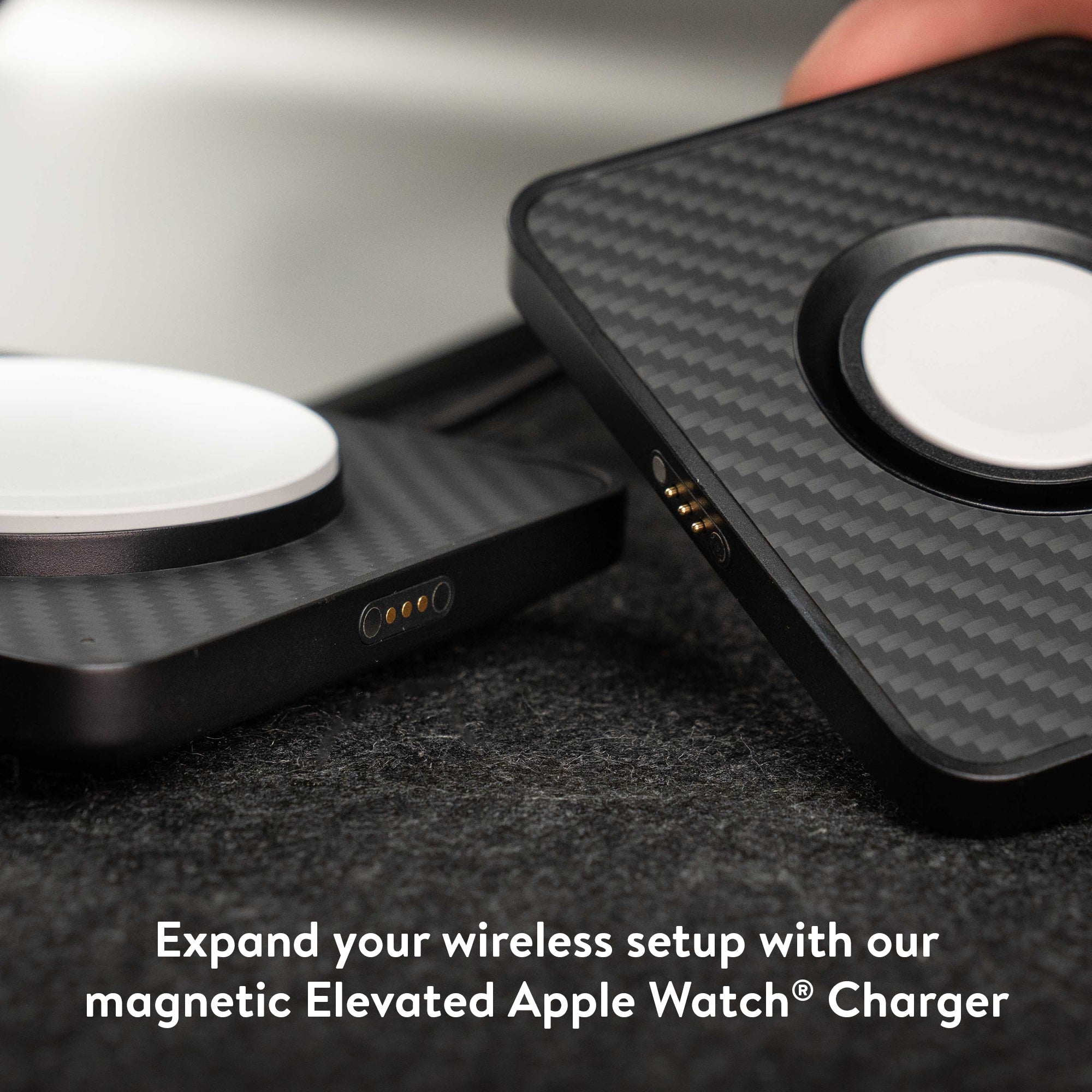 MagSafe® Compatible Aramid Fiber Wireless Charging Pad - Fast Charging for iPhone 14/13/12 Series | Premium Carbon Fiber Design for Home, Office & Car Use