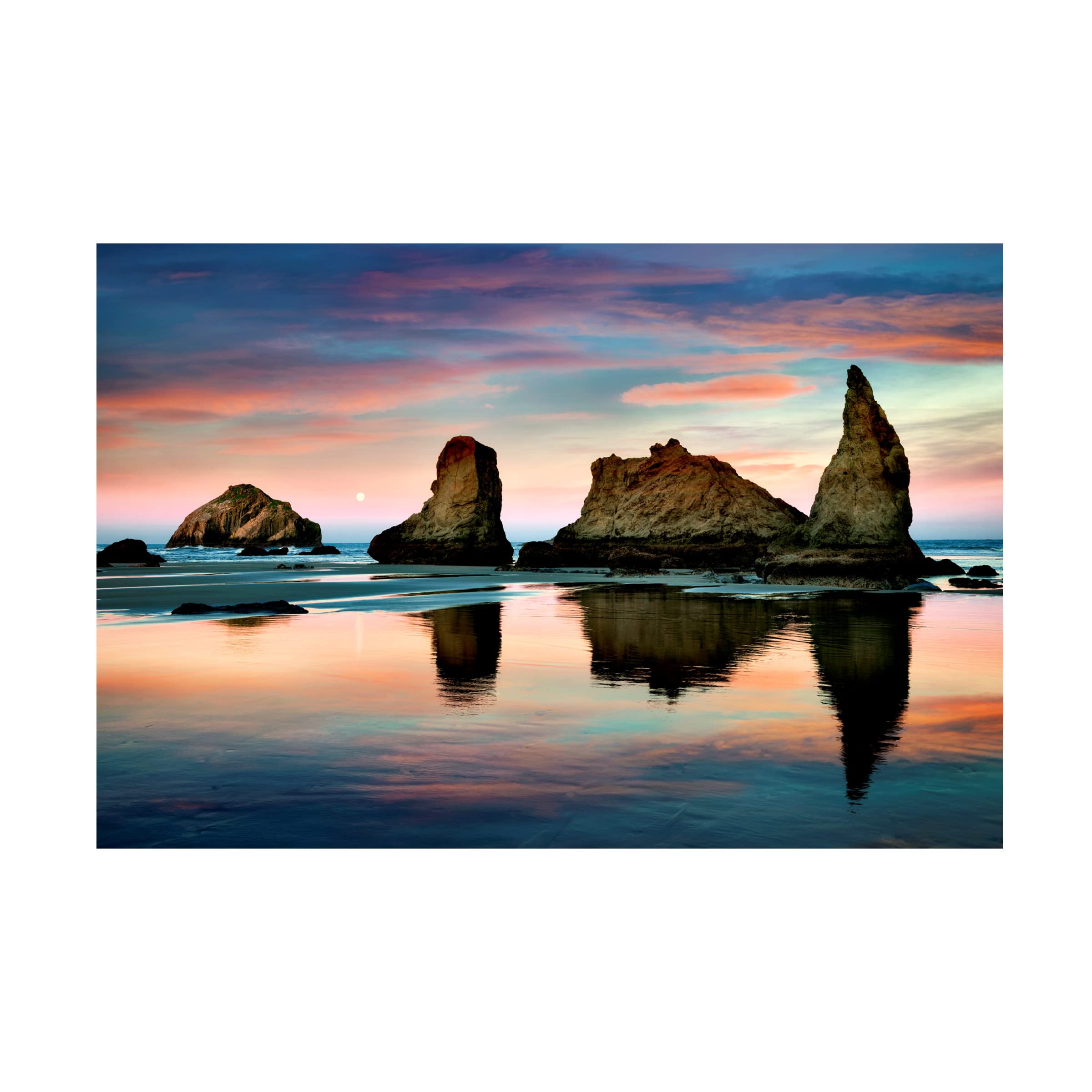 Dennis Frates 'Rocky Coast 7' Canvas Wall Art Print - Stunning Seascape Painting for Coastal & Beach House Decor, Living Room, Office