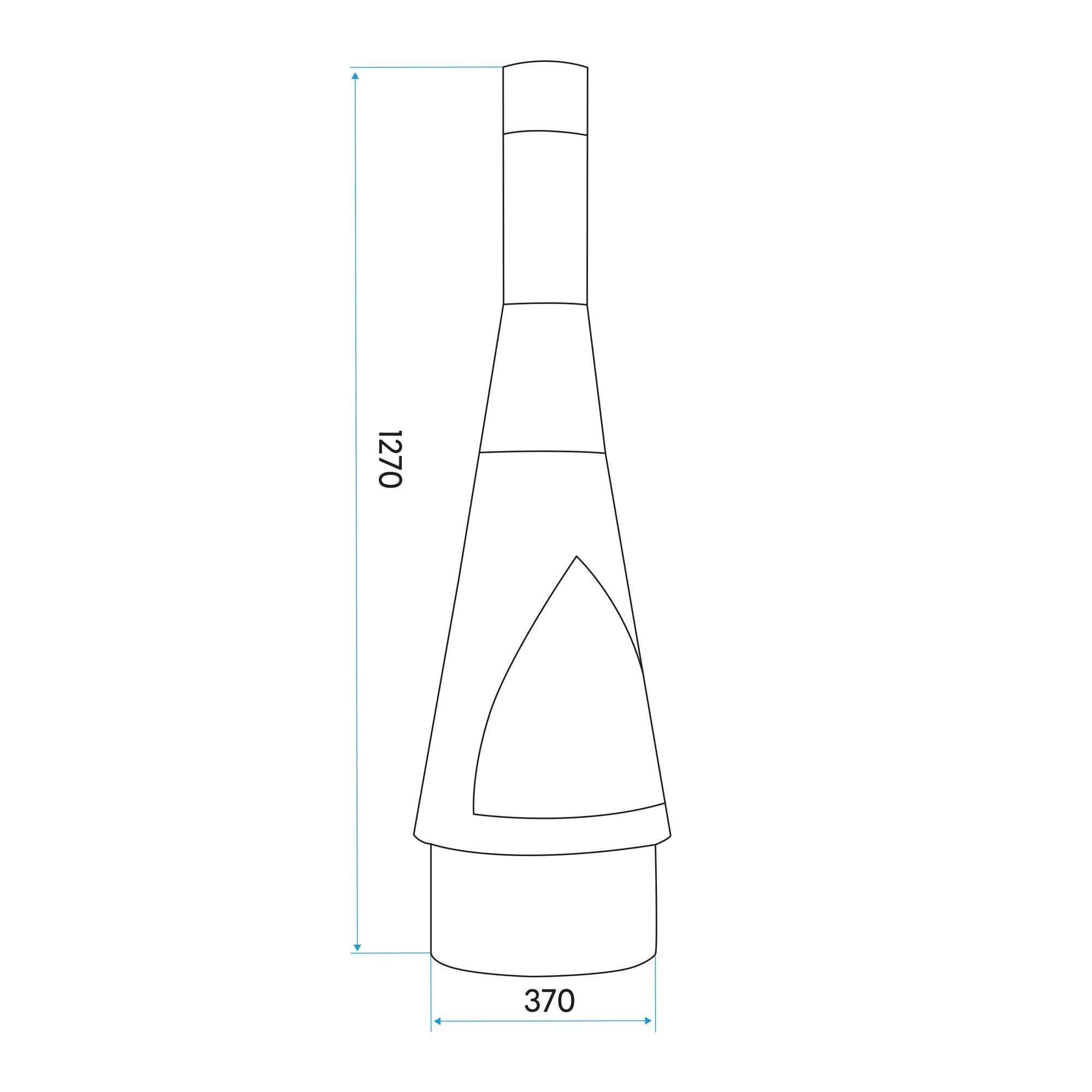 Outdoor Conical Chiminea Fire Pit - 50