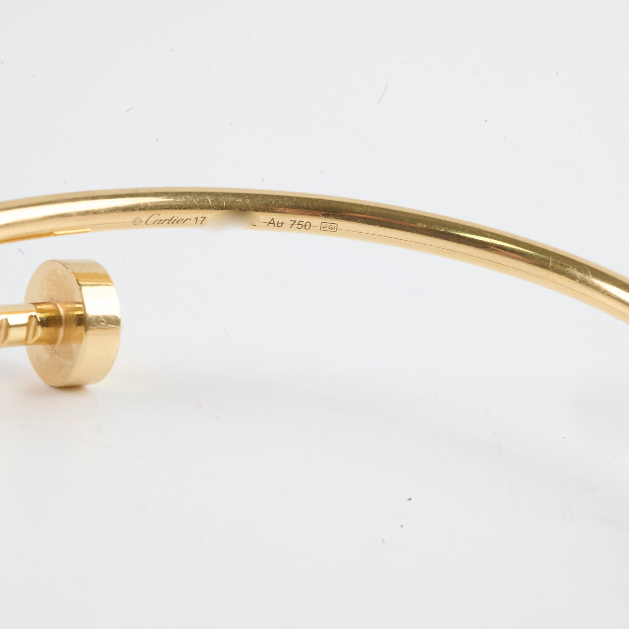 Cartier Small Model Juc Bracelet 17 Size in 18K Yellow Gold - Elegant Luxury Jewelry for Women, Perfect for Weddings, Anniversaries & Special Occasions