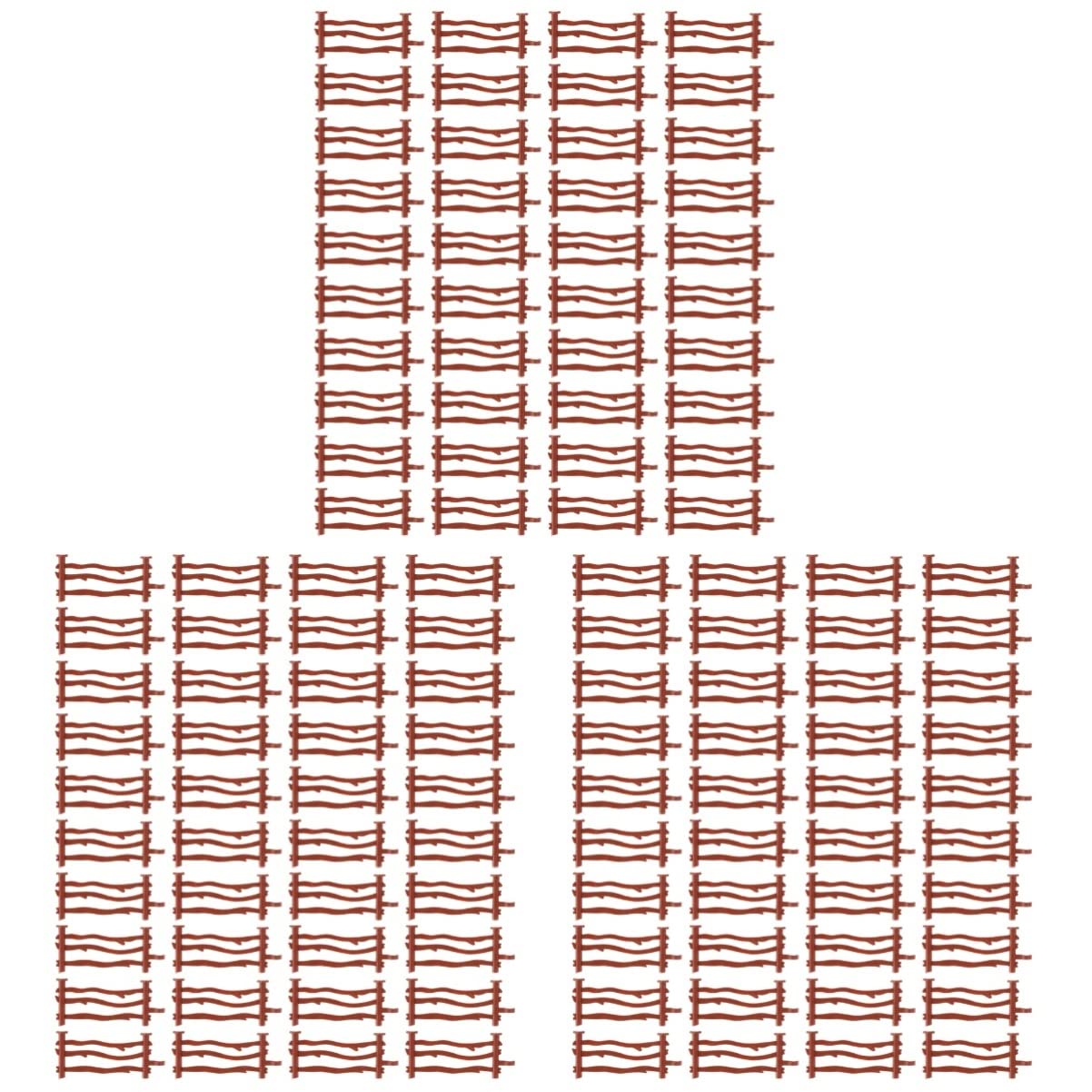 TOYANDONA 300 Pcs Mini Farm Fence Set - Dollhouse Fence, Toy Animals & Corral Fence for Kids - Perfect for Farm Playsets, Diorama Scenes & Educational Activities