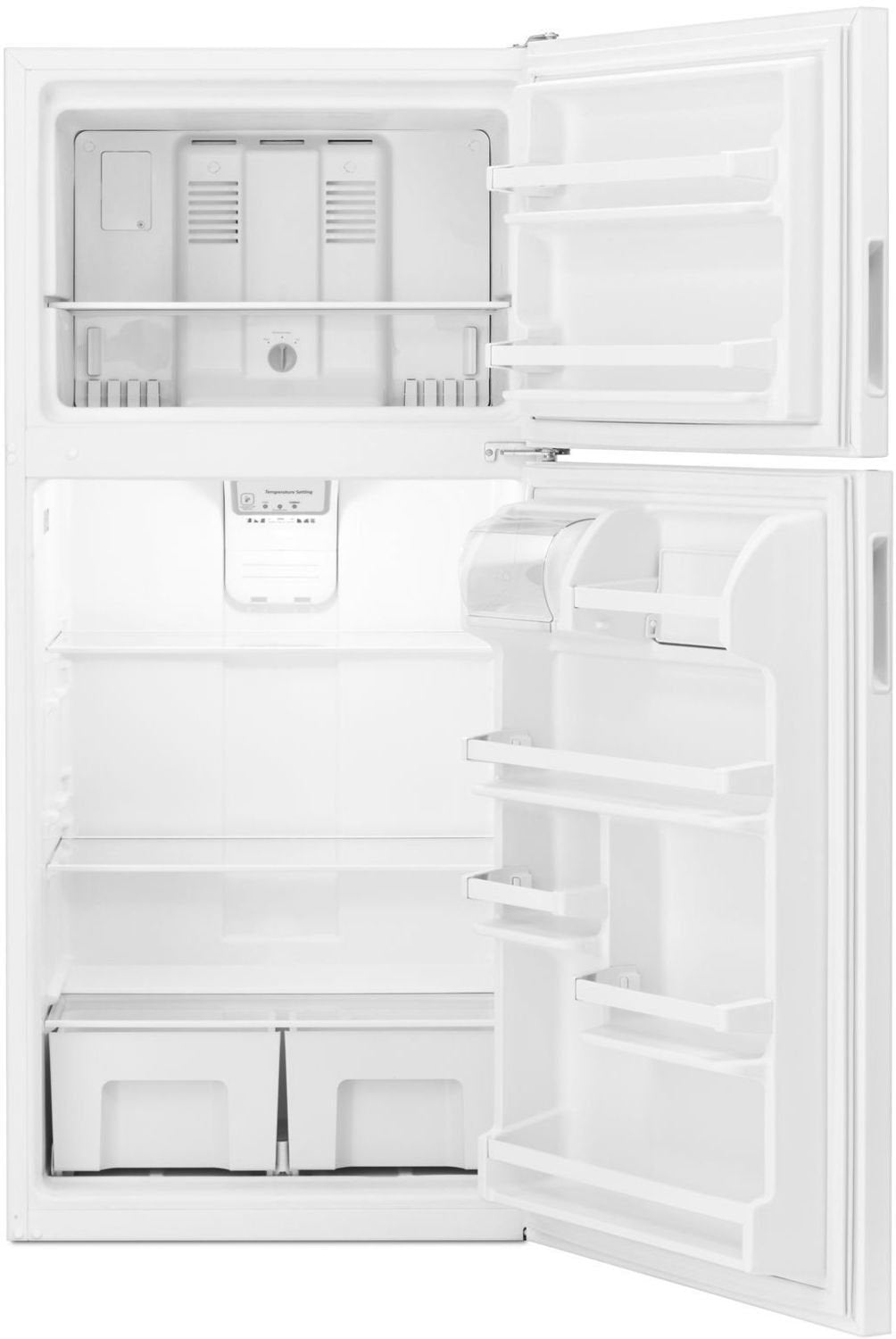 Amana 18 Cu. Ft. Stainless Steel Top Freezer Refrigerator ART318FFDS - Energy Efficient Kitchen Appliance for Home & Apartment Use