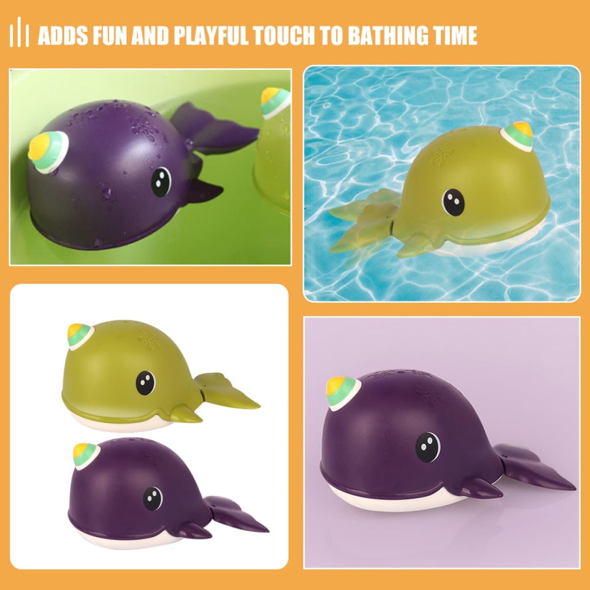NESTINGHO 2-Piece Bath Toys Set for Kids - Floating Plastic Bathtub & Beach Toys for Toddlers - Portable Water Play Toys for Bath Time, Pool, and Outdoor Fun