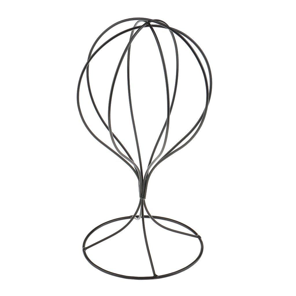 Durable Metal Wig & Hat Holder Stand for Salon & Home Storage - Black Display Organizer for Men & Women | Perfect for Wig Styling, Hat Storage & Salon Organization