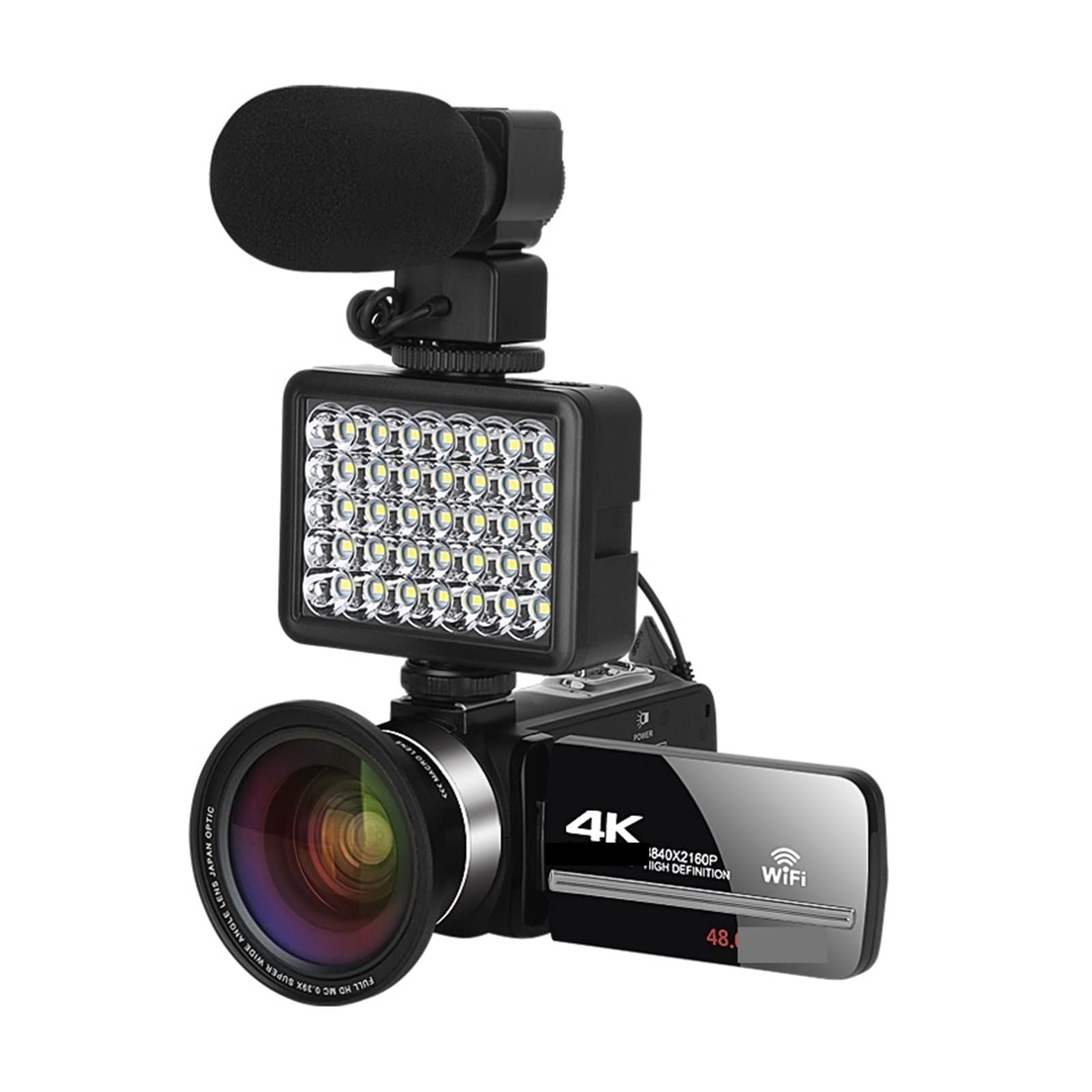 AUBEST 4K Camcorder for Streaming & Vlogging - 18X Zoom with Stabilizer (No SD Card) - Perfect for YouTube & Live Broadcasts