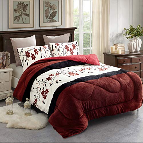 Burgundy/White Floral