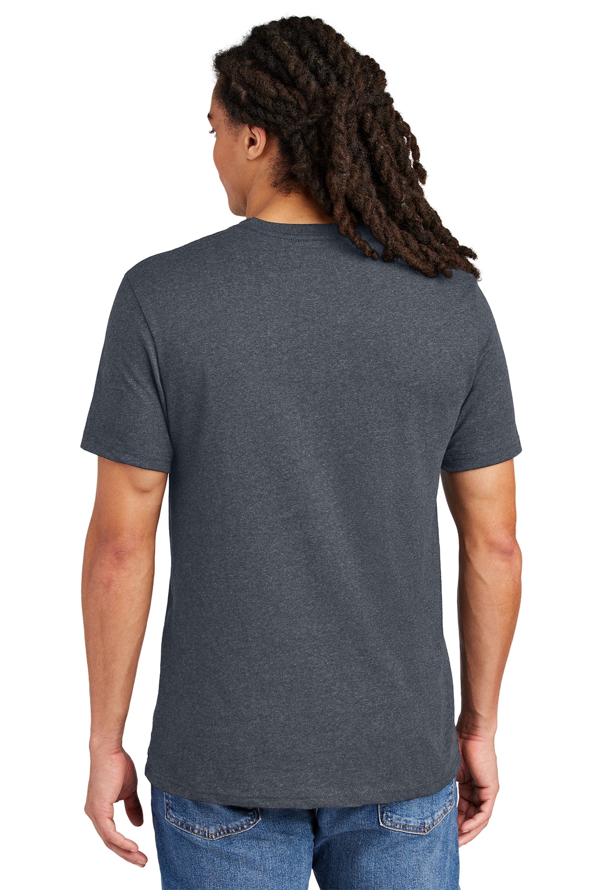 District Men's Tee - Soft Heathered Navy Cotton T-Shirt for Casual Wear | GuidePoint Security Brand | Perfect for Everyday Outfits & Street Style