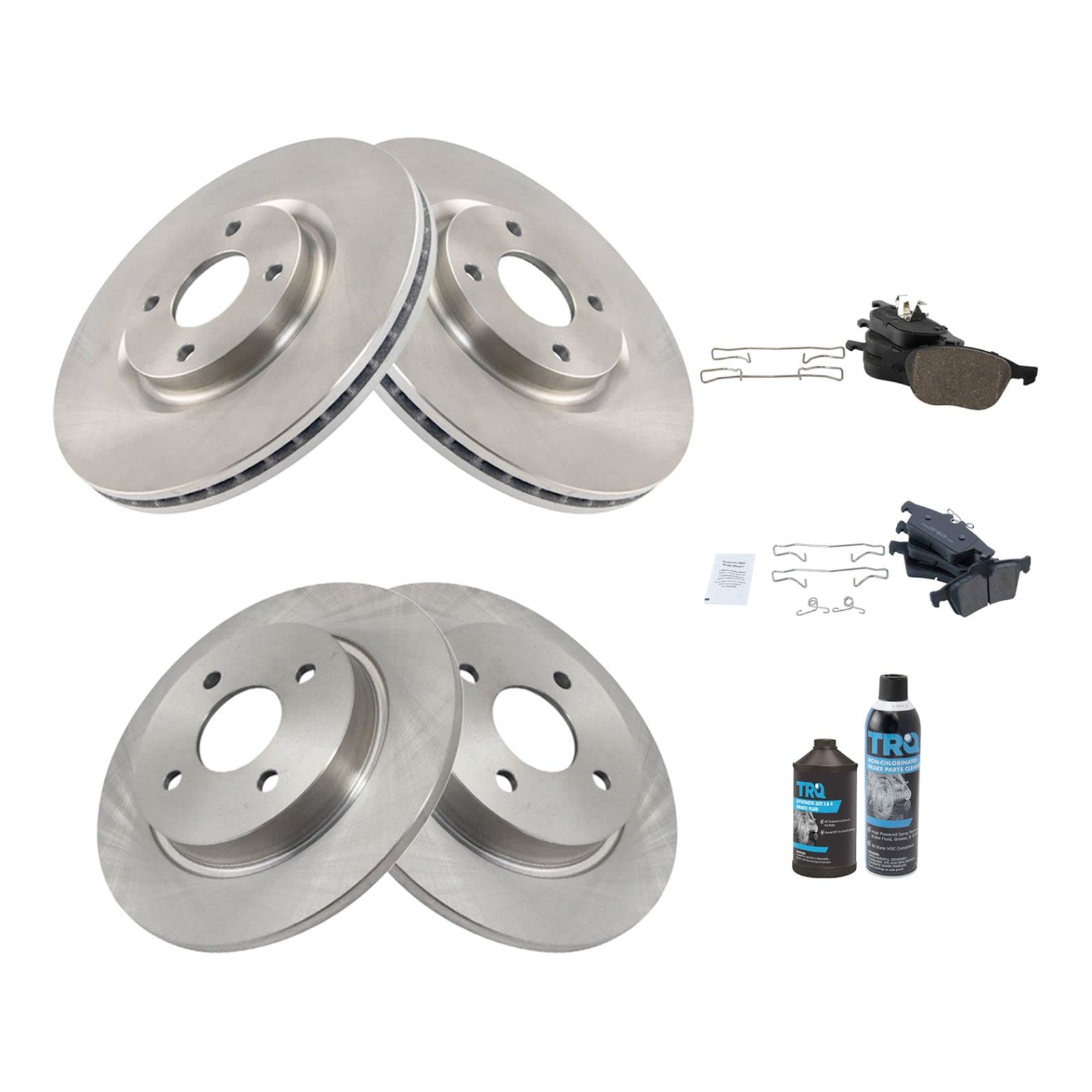 Premium Ceramic Front & Rear Brake Pad & Rotor Kit - Compatible with 2018-2019 Ford EcoSport | High-Performance Braking System for Smooth Stops | Ideal for City Driving, Highway Commuting & Off-Road Adventures