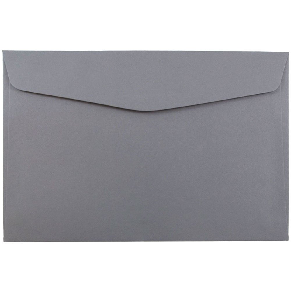 JAM PAPER 6 x 9 Inches Premium Open-End Catalog Envelopes - Dark Grey - 1000 Count Bulk Pack - Perfect for Business Mailings, Direct Marketing & Office Documents