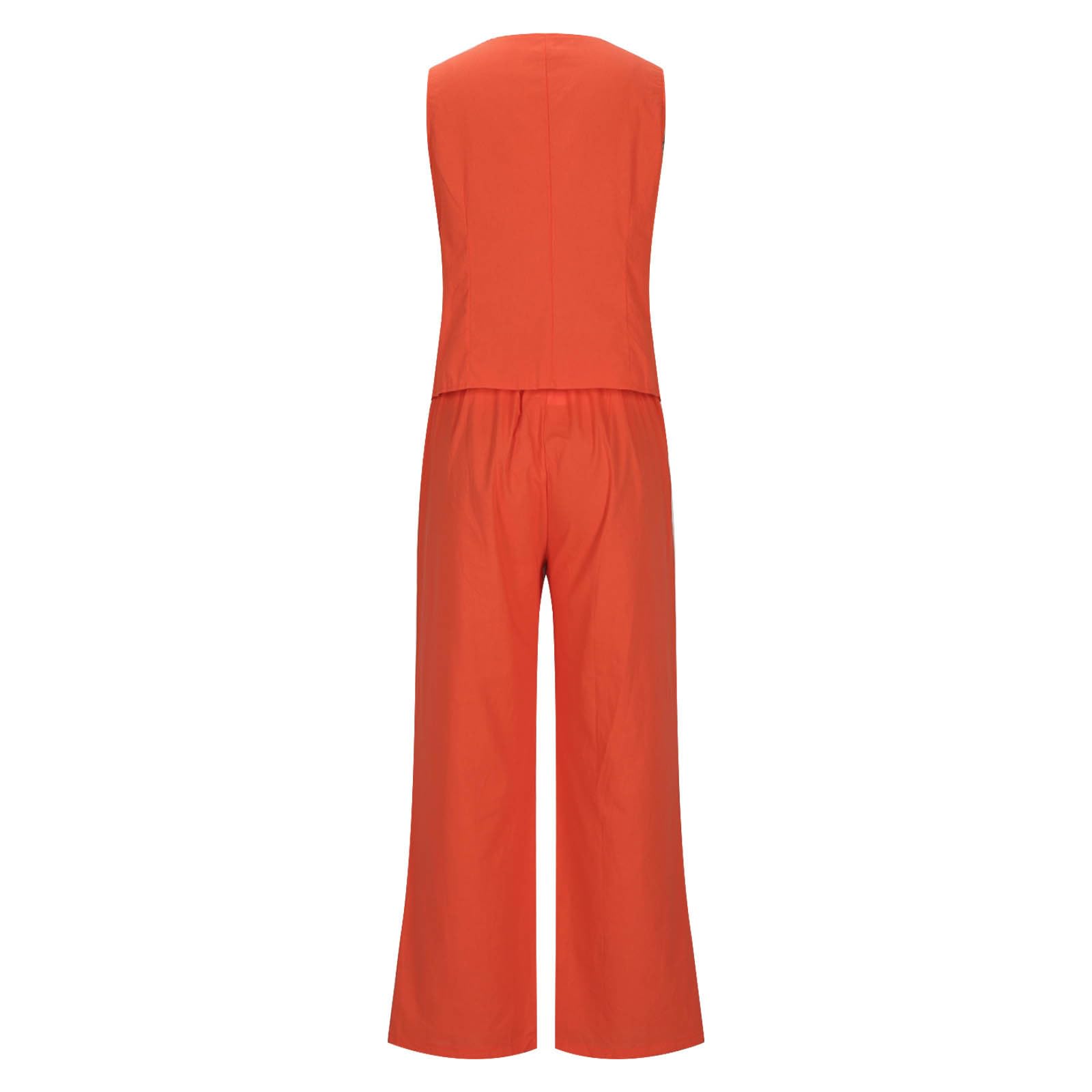 Plus Size Linen Summer Two Piece Sets for Women - Deep V Neck Button Down Tank Top & Wide Leg Lounge Pants | Casual Outfit, Beach Wear, Vacation Clothes, Relaxing at Home
