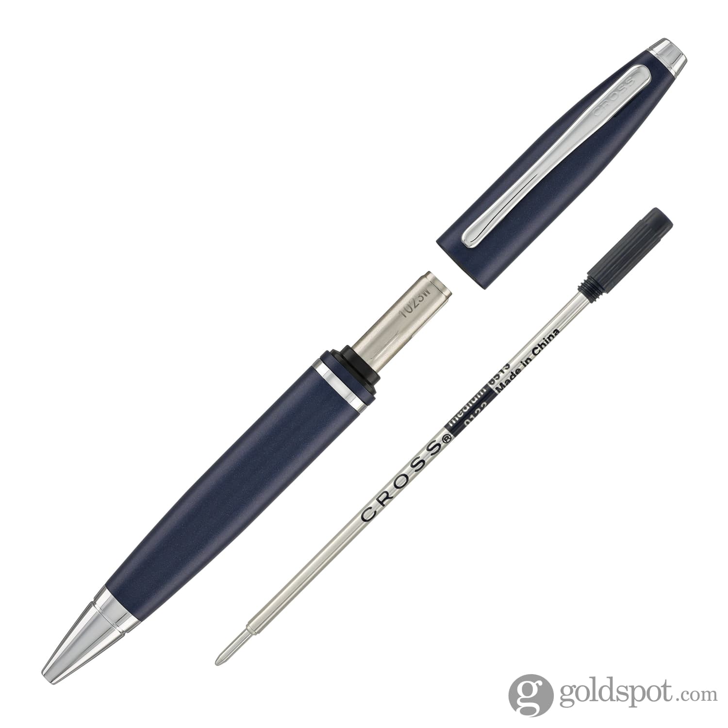 Premium Cross Calais Matte Metallic Midnight Blue Ballpoint Pen - Smooth Writing for Office, School & Gift Giving