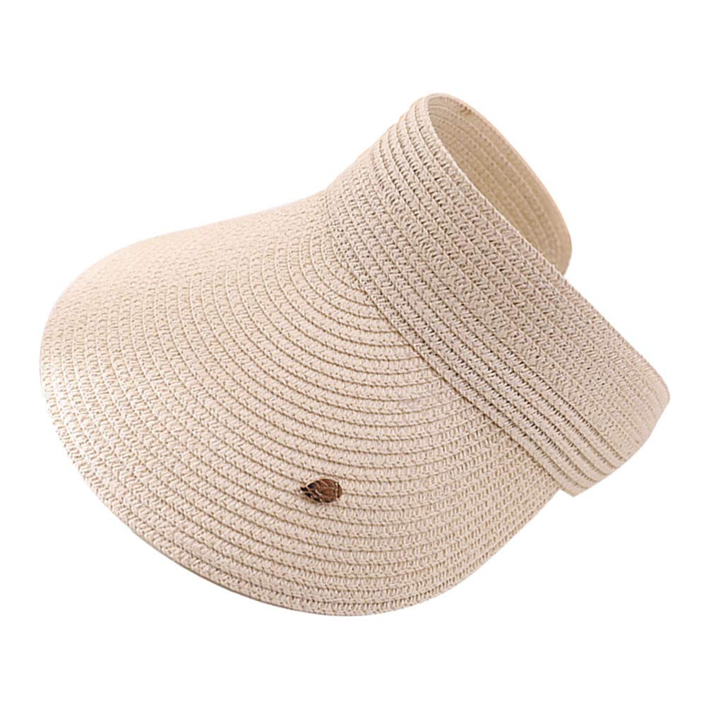 IMIKEYA Foldable Straw Sun Hat for Women - Wide Brim Beach Visor Cap, Summer Travel Bonnet with UPF Protection, Adjustable Chin Strap - Perfect for Golf, Beach, Outdoor Activities & Vacation Accessories