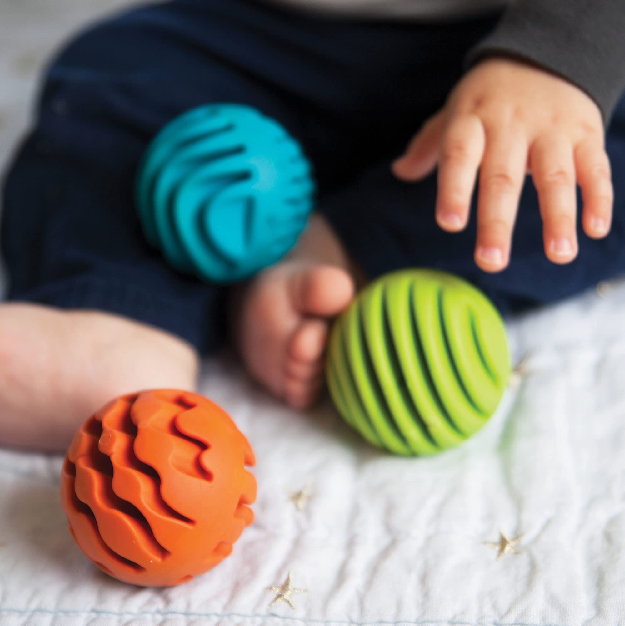 Fat Brain Toys Sensory Rollers for Kids - Textured Baby Toys for Sensory Development & Stress Relief - Perfect for Autism, Toddler Playtime & Occupational Therapy