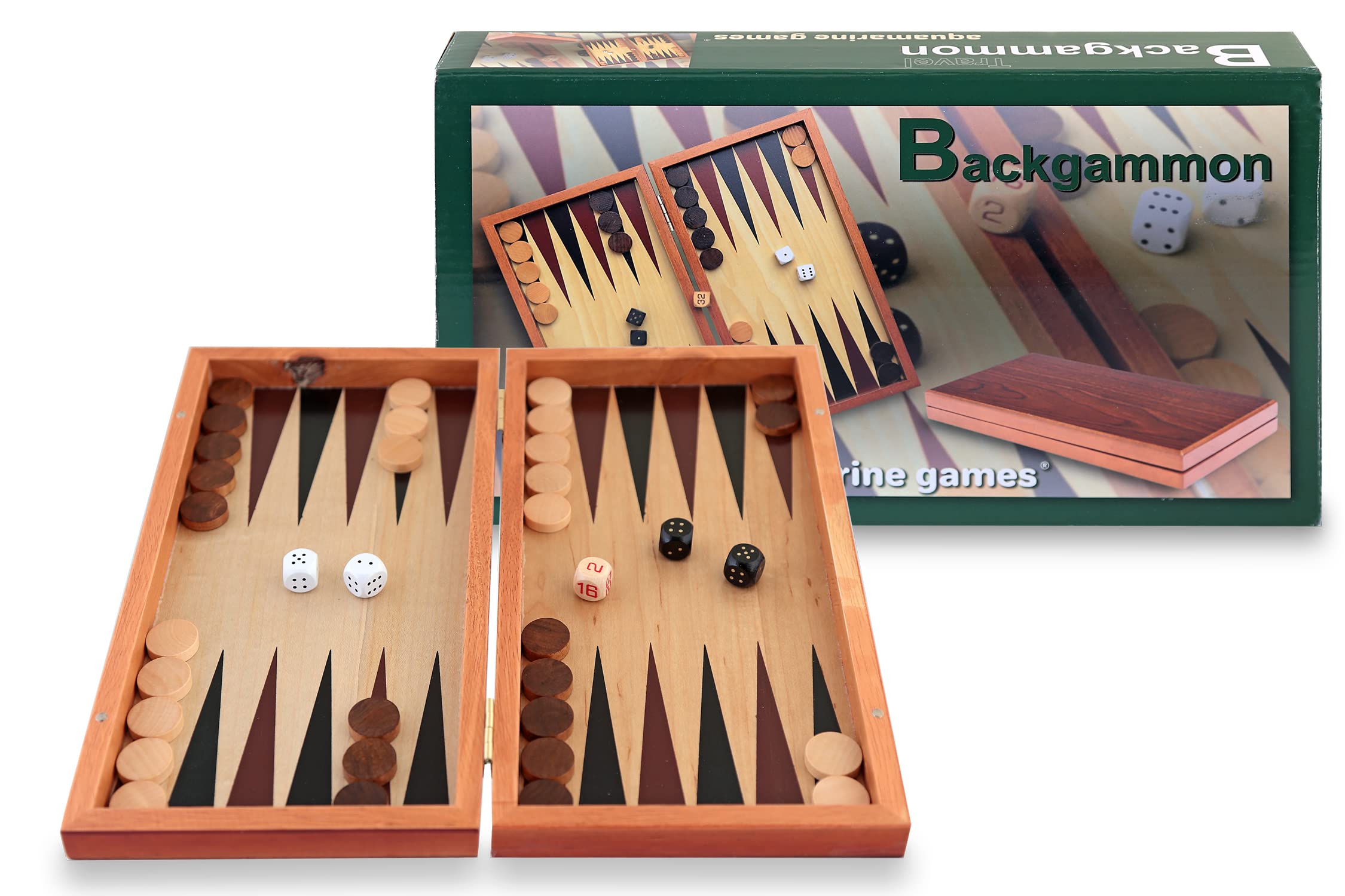 Travel Backgammon Set - FSC 100% Wood (SG1019) for Camping & Gifts